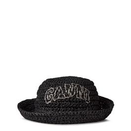 Ganni Logo Straw Hat