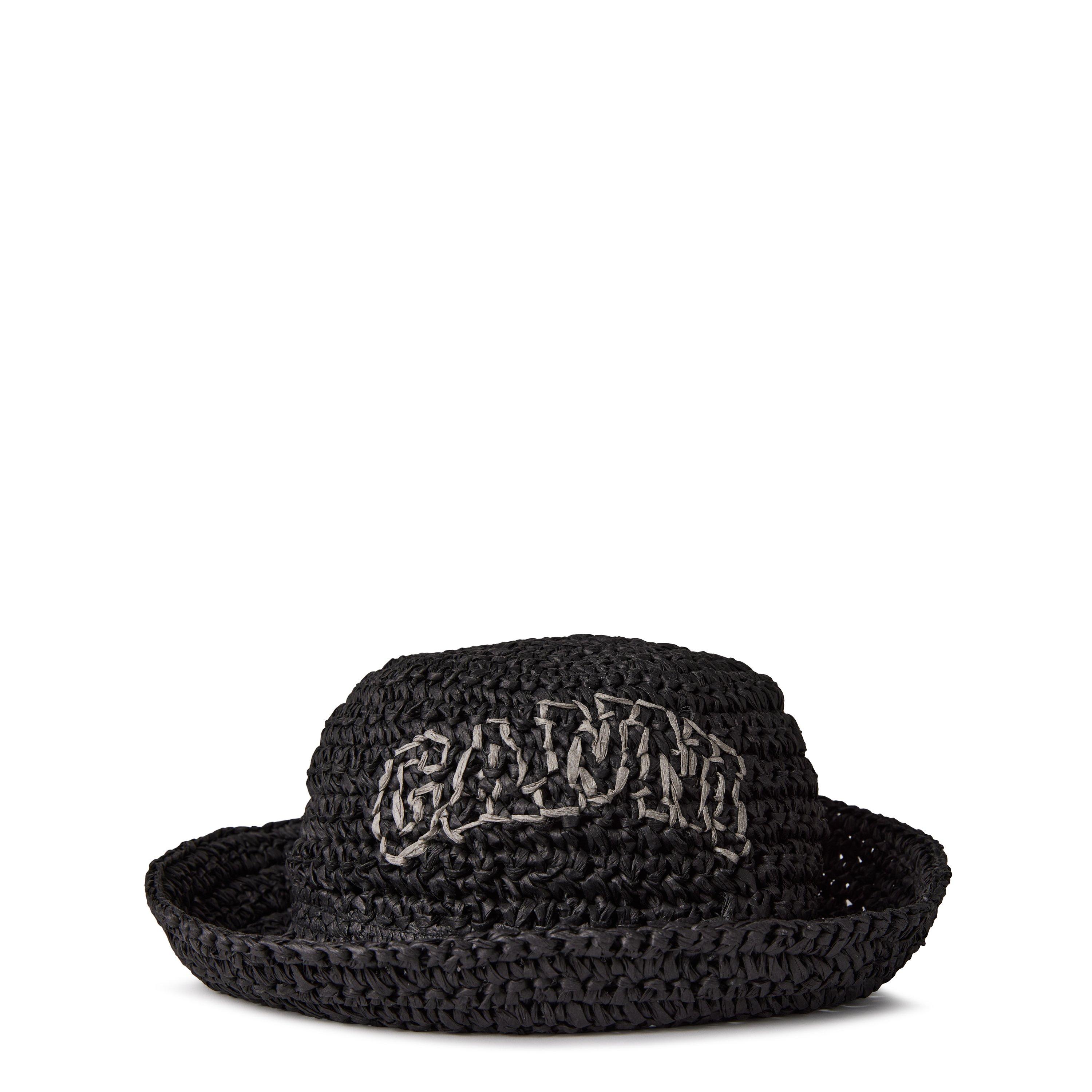 Black - Ganni - Women's Logo Straw Bucket Hats - 6