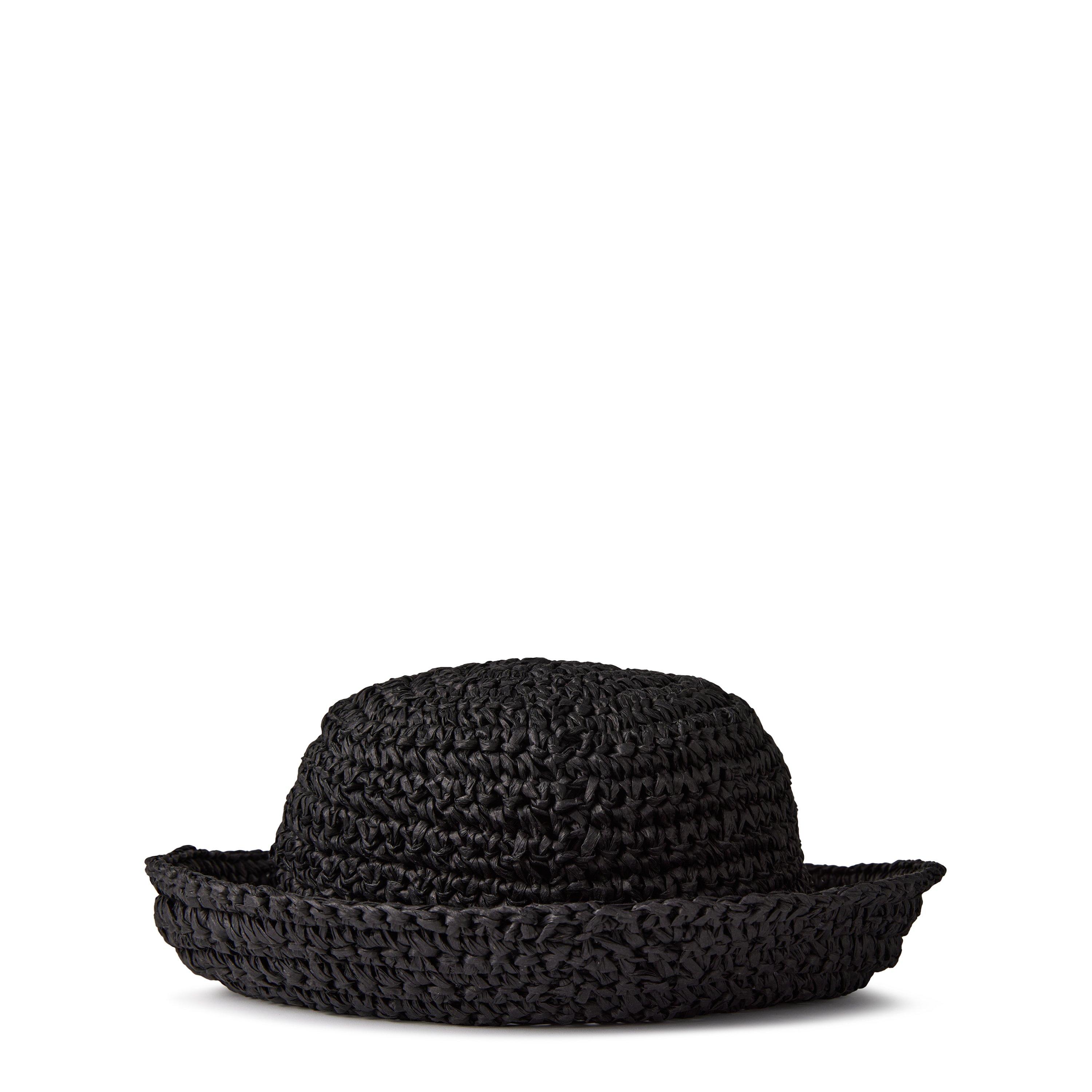 Black - Ganni - Women's Logo Straw Bucket Hats - 4