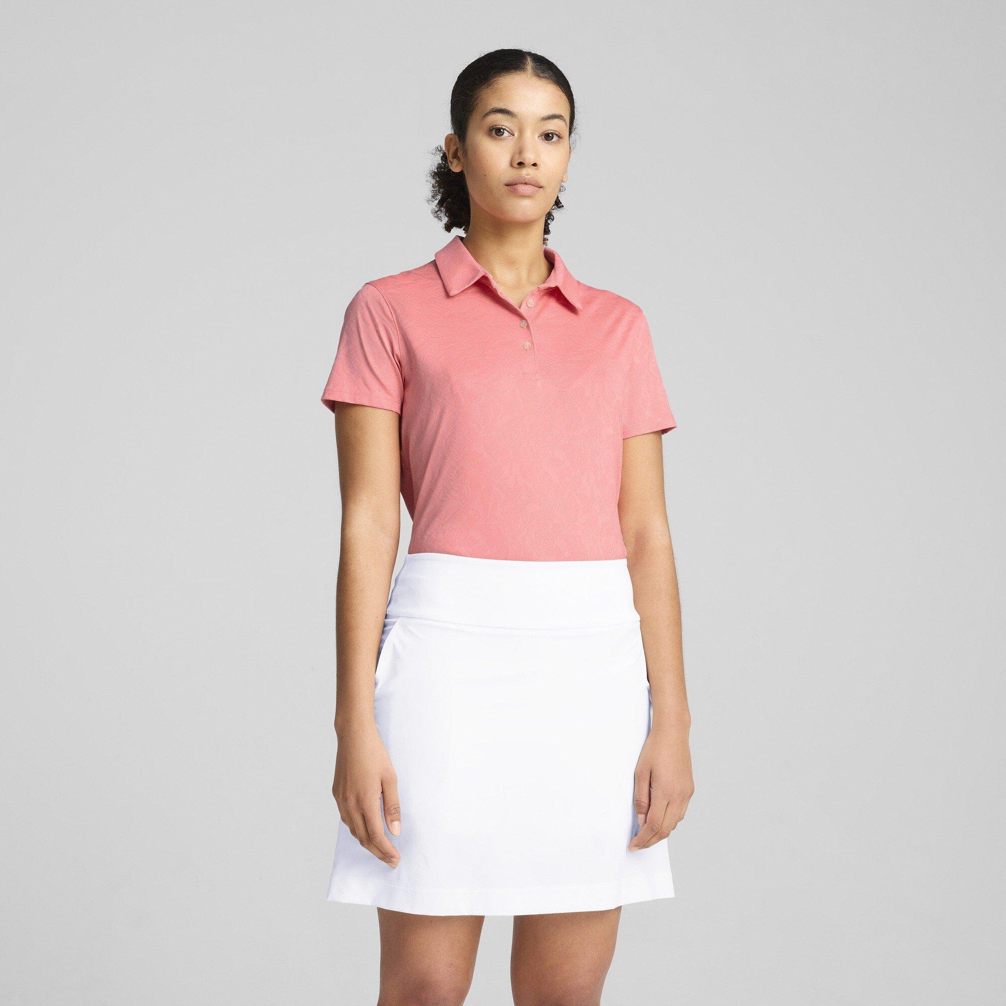Pfirsichfrost - Puma - Puma W Mattr Lianas Jacquard Ss Polo Shirt Womens - 3