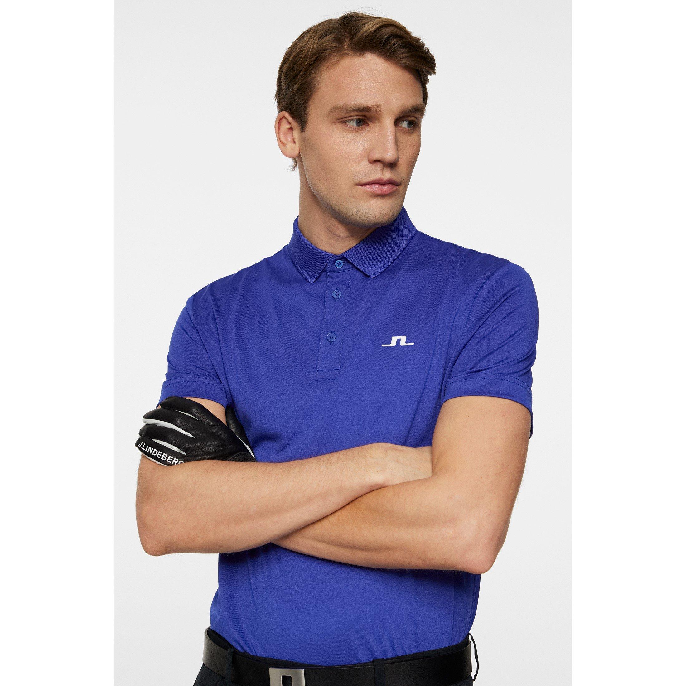 Clematis Blue - J Lindeberg Golf - Short-Sleeve Performance Polo Shirt - 5