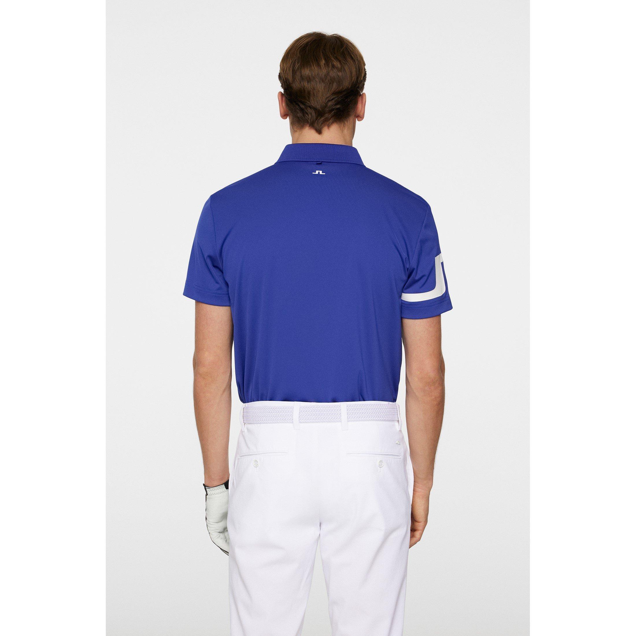 Clematis Blue - J Lindeberg Golf - Short-Sleeve Performance Polo Shirt - 3