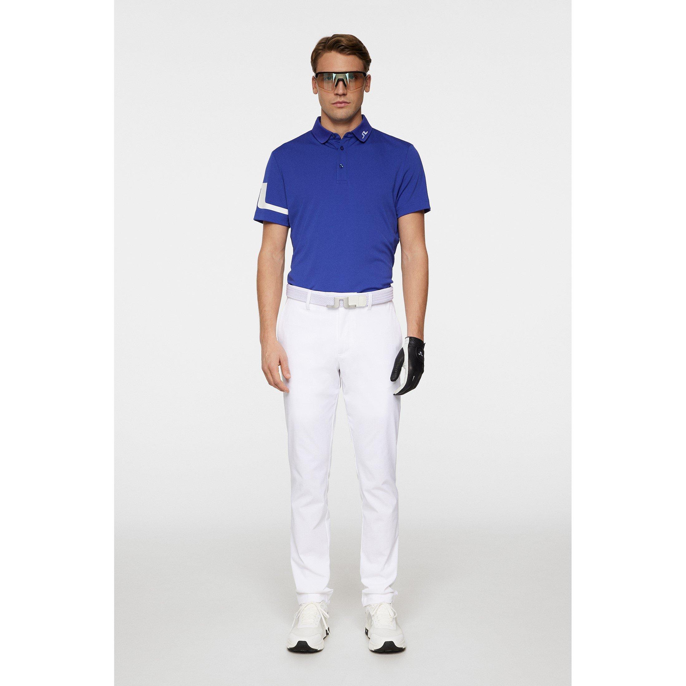 Clematis Blue - J Lindeberg Golf - Short-Sleeve Performance Polo Shirt - 4