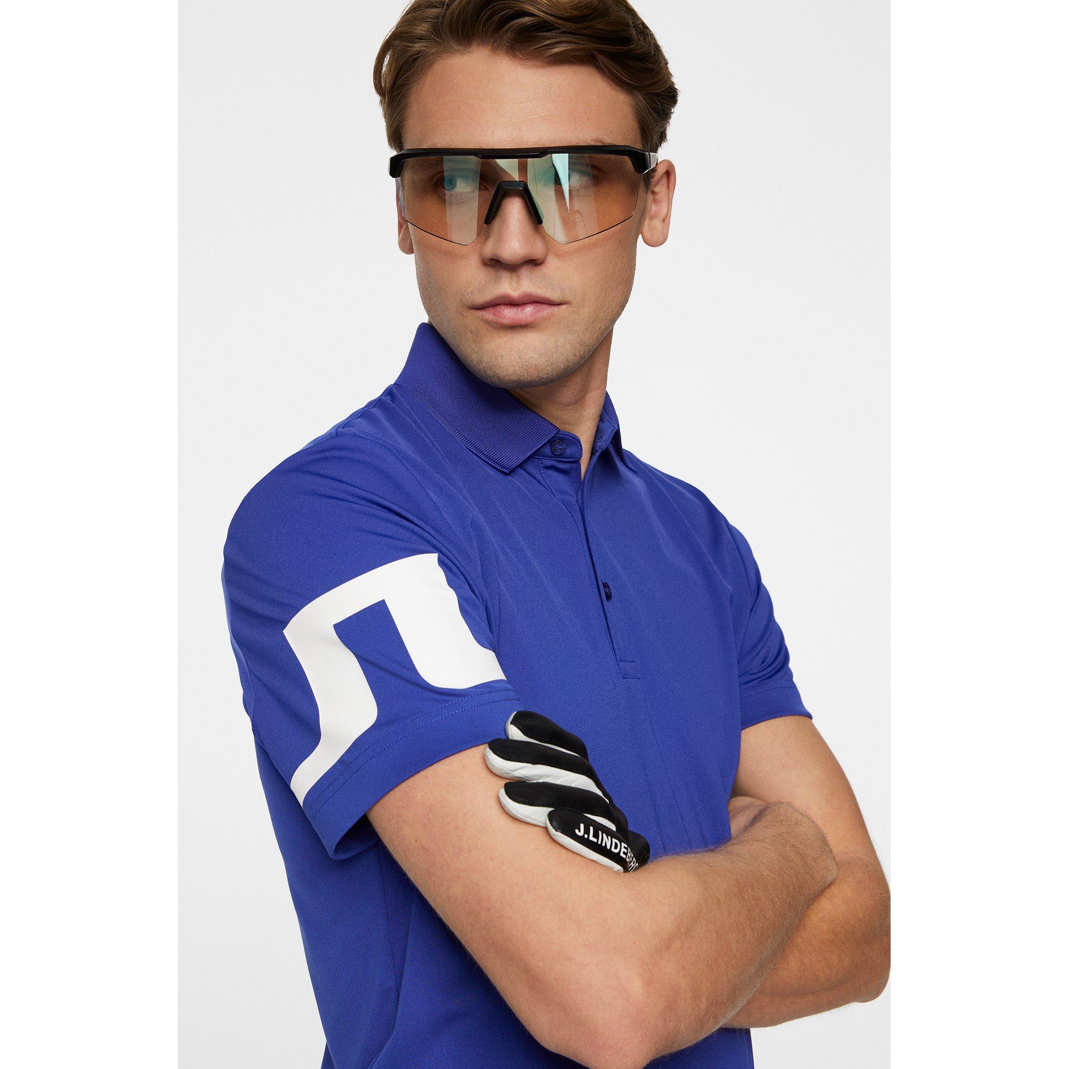 Clematis Blue - J Lindeberg Golf - Short-Sleeve Performance Polo Shirt - 5