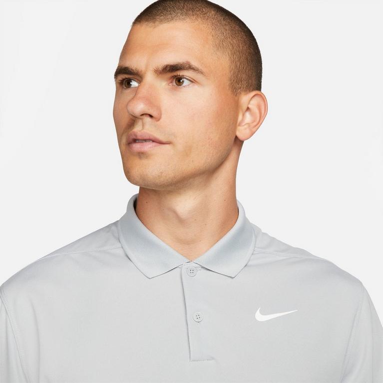 Gris/Blanco - Nike - Dri-FIT Victory Men's Long-Sleeve Golf Polo - 3