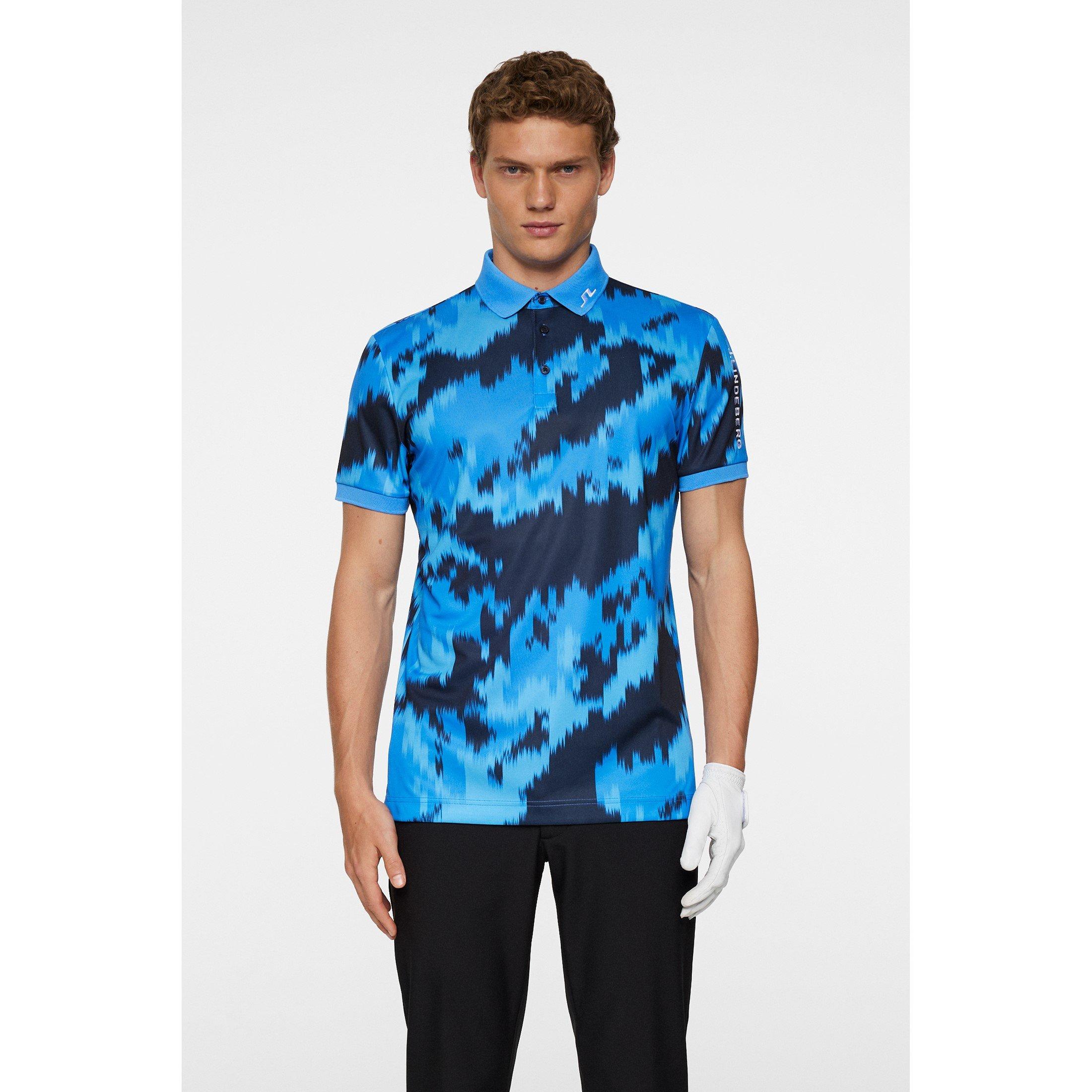 Warp Sonic Blue - J Lindeberg Golf - Tech Print Polo Sn52 - 2