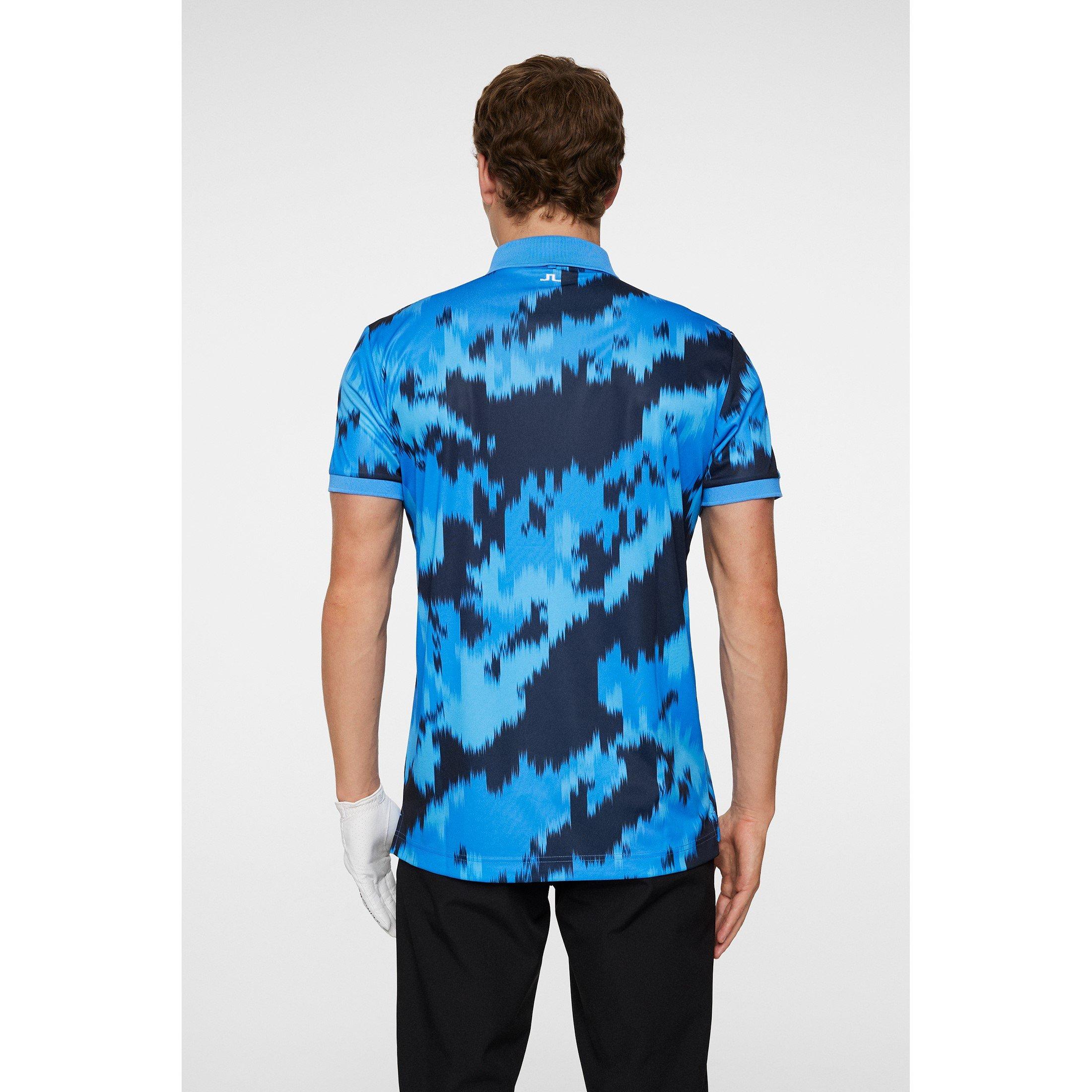 Warp Sonic Blue - J Lindeberg Golf - Tech Print Polo Sn52 - 3
