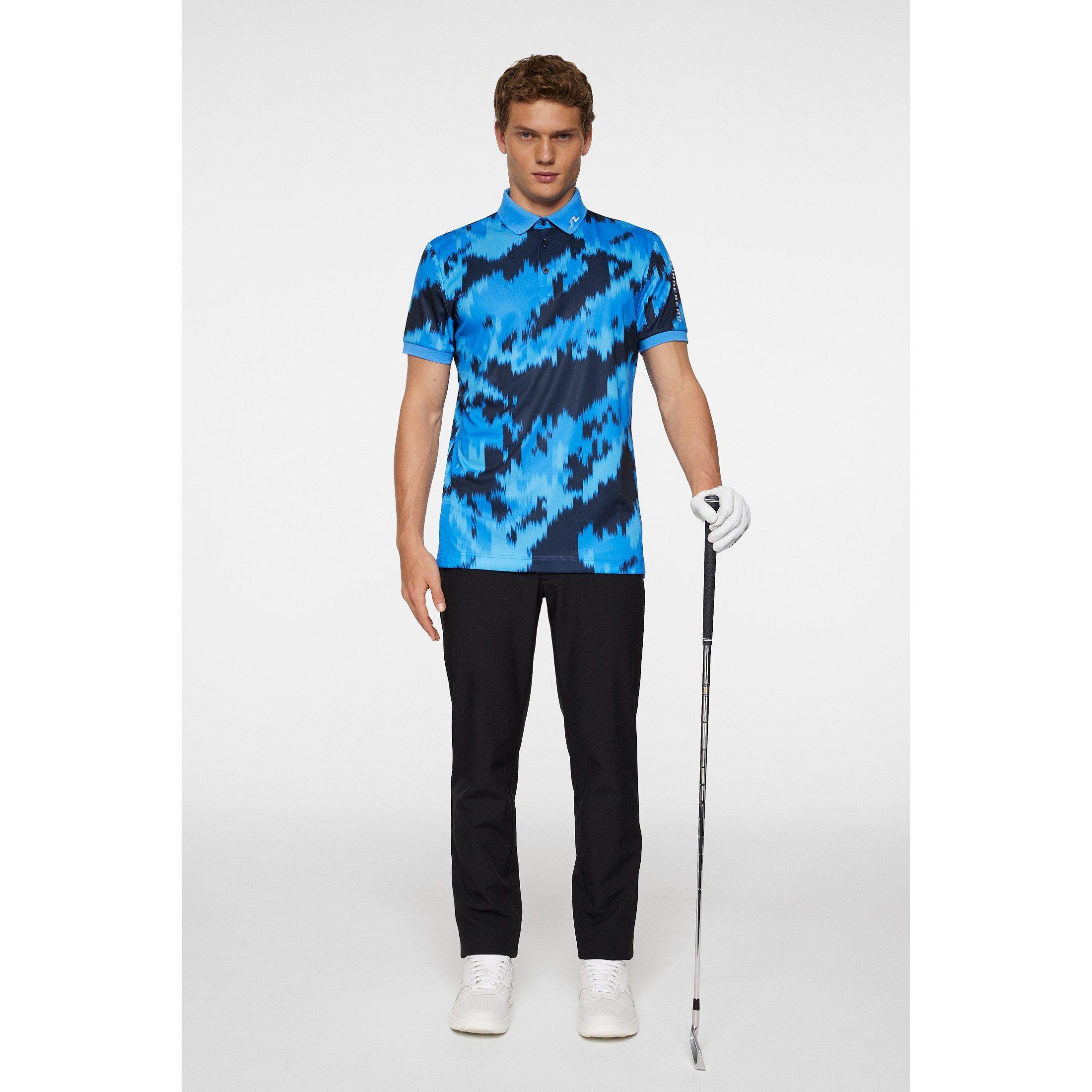 Warp Sonic Blue - J Lindeberg Golf - Tech Print Polo Sn52 - 4
