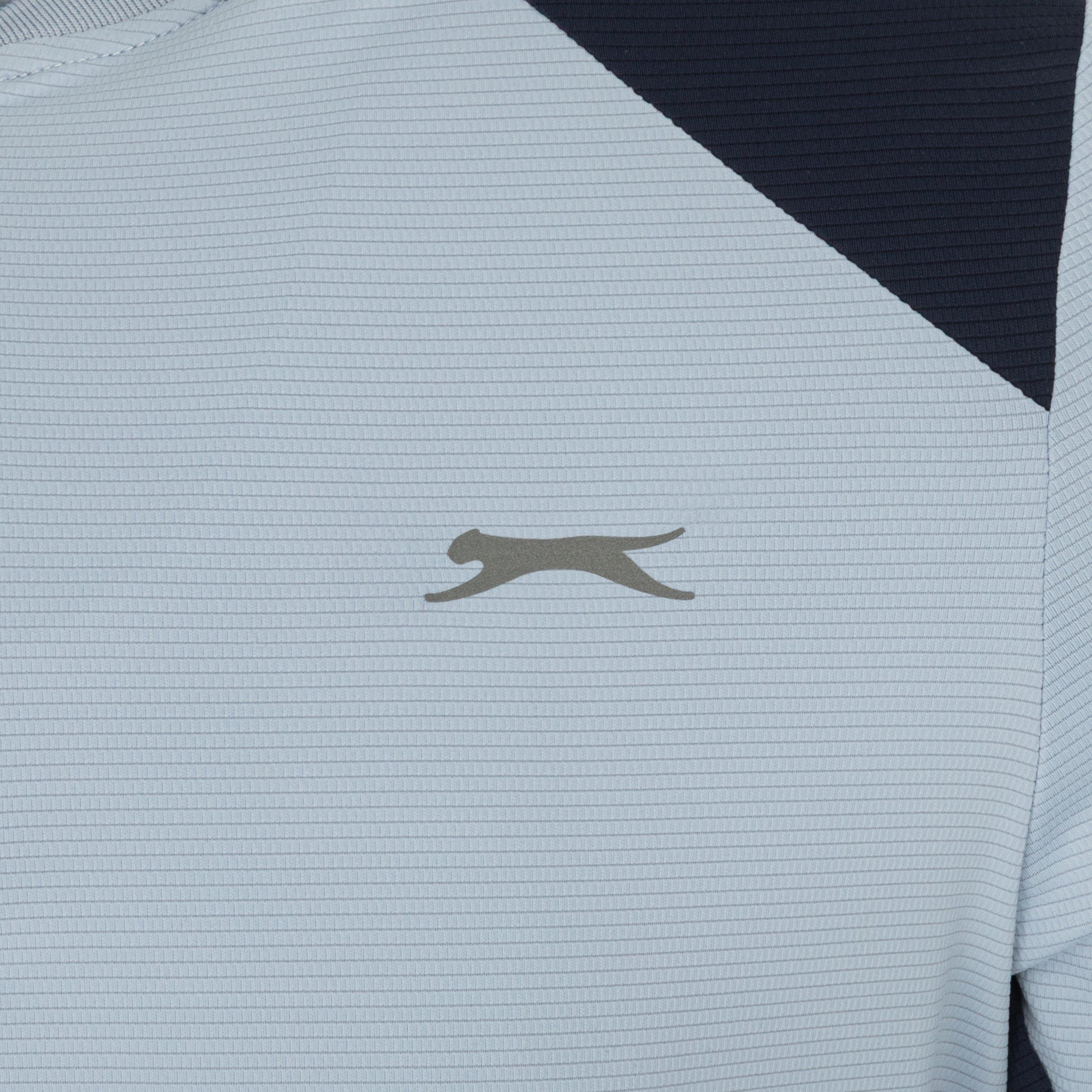 Blue/Navy - Slazenger - Stretch Woven Golf T Shirt - 4