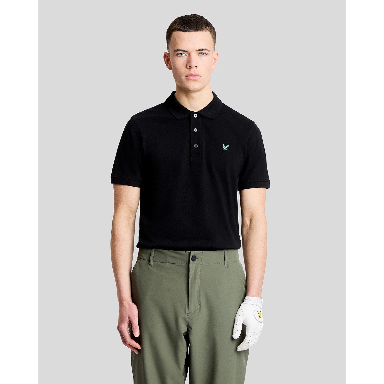 Z865 Jet Black - Lyle and Scott - Lyle & Scott Golf Green Eagle Polo Shirt - 1