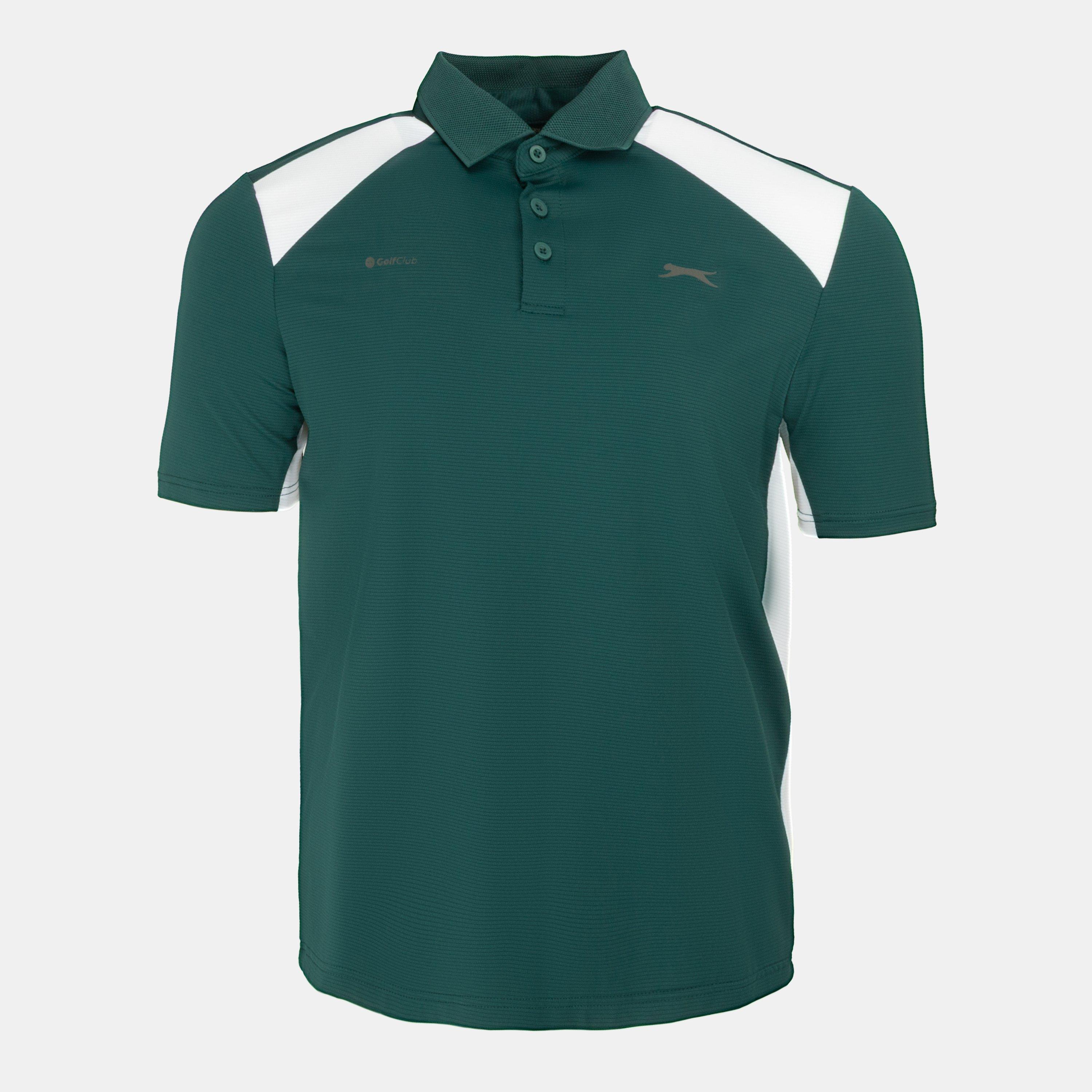 Slazenger Men's Club Hs Polo - Green/White - XL