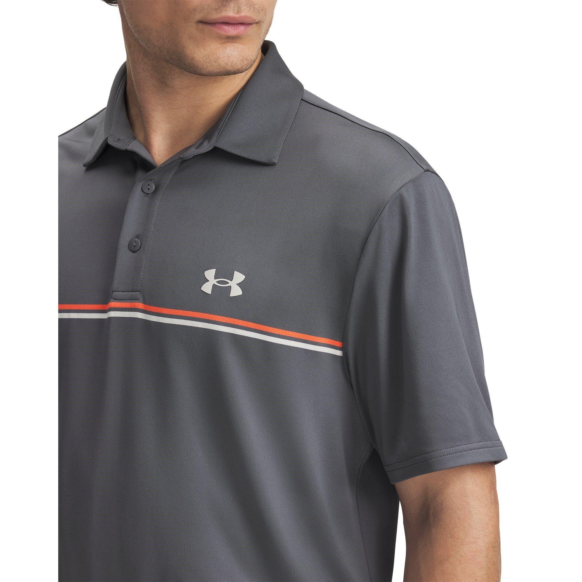 Grijs - Under Armour - Men's Stripe Short-Sleeve Performance Polo Shirt - 3