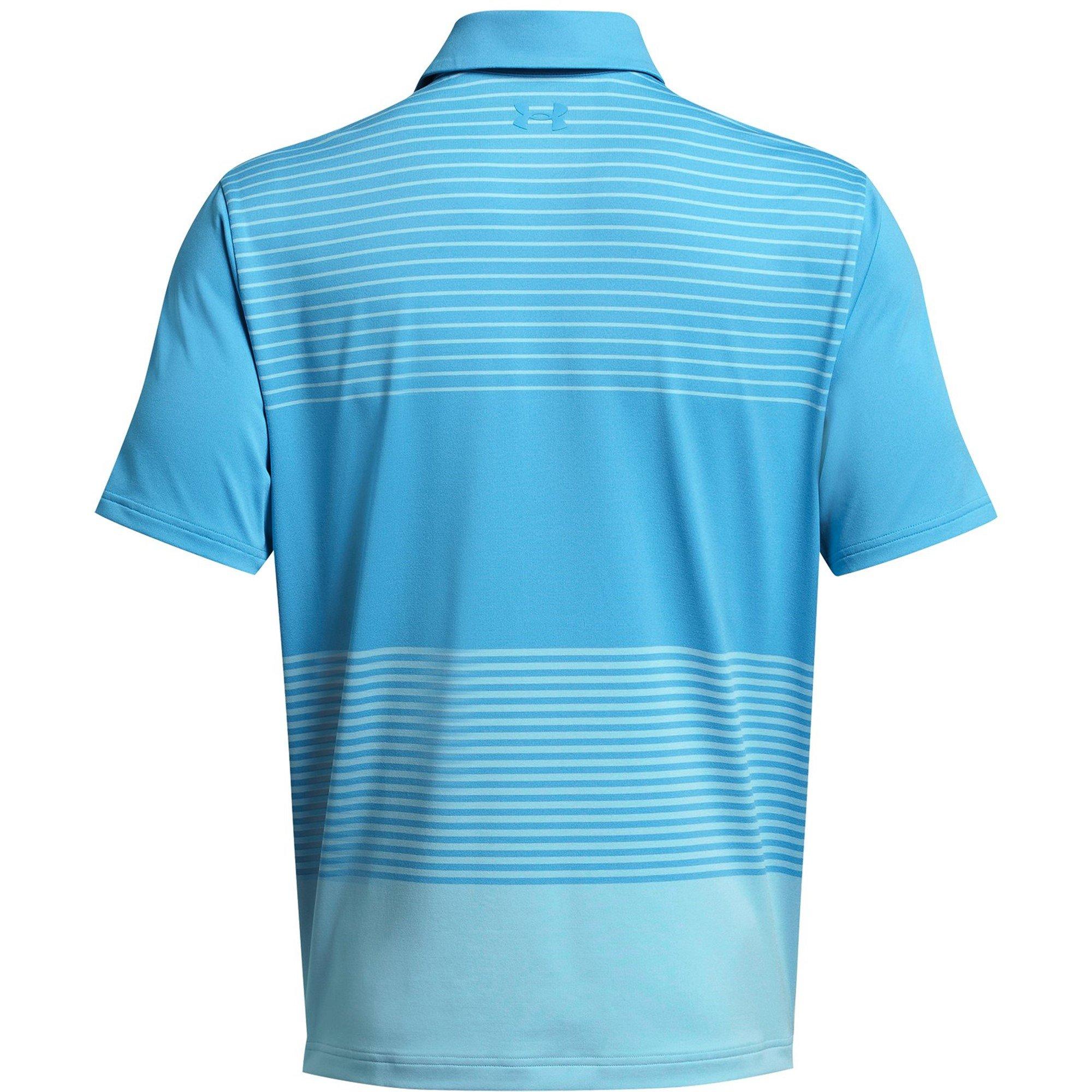 Blau - Under Armour - Stripe Short-Sleeve Performance Polo Shirt - 2