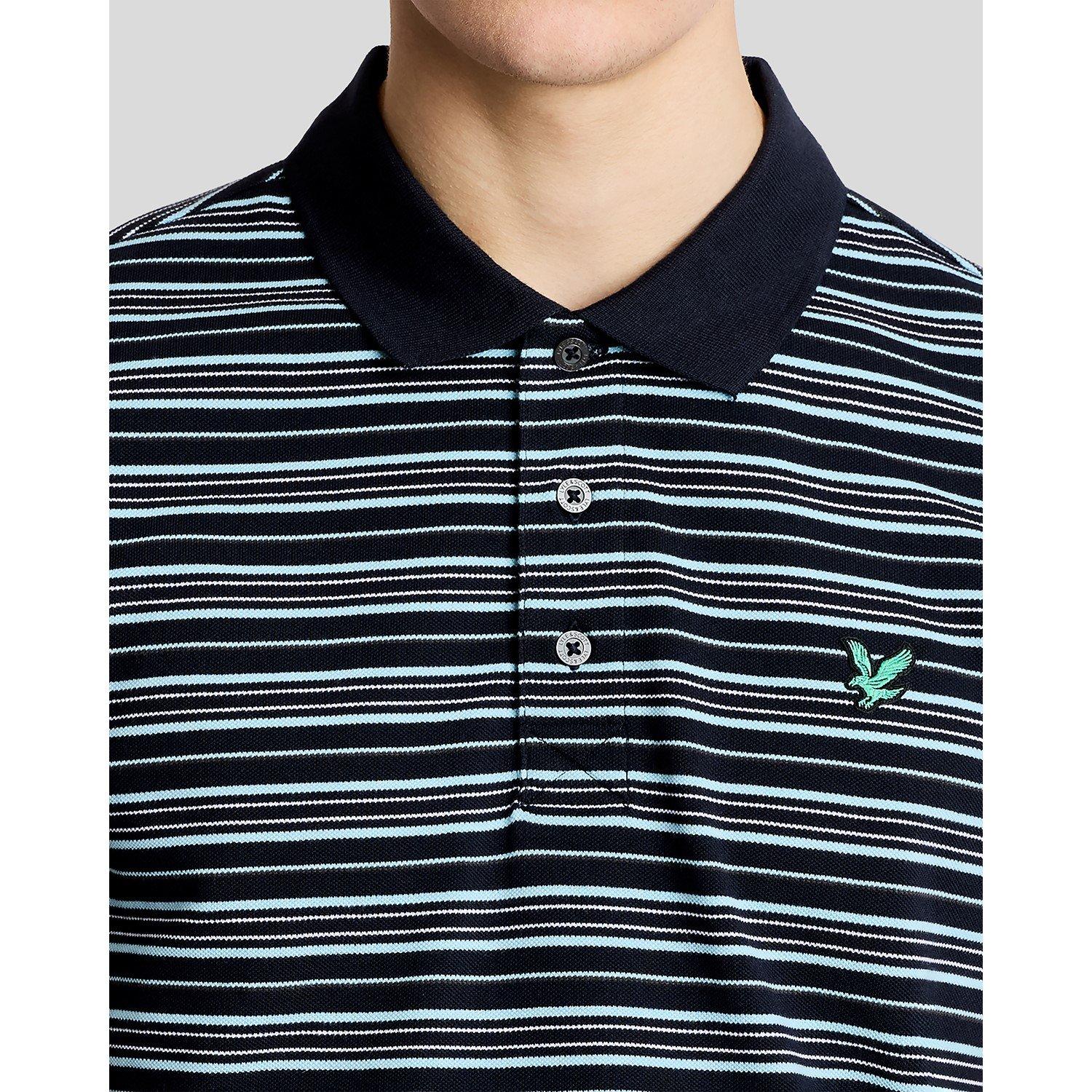 Y635 Navy/Blue - Lyle and Scott - Lyle Golf Stripe Pol Sn61 - 4