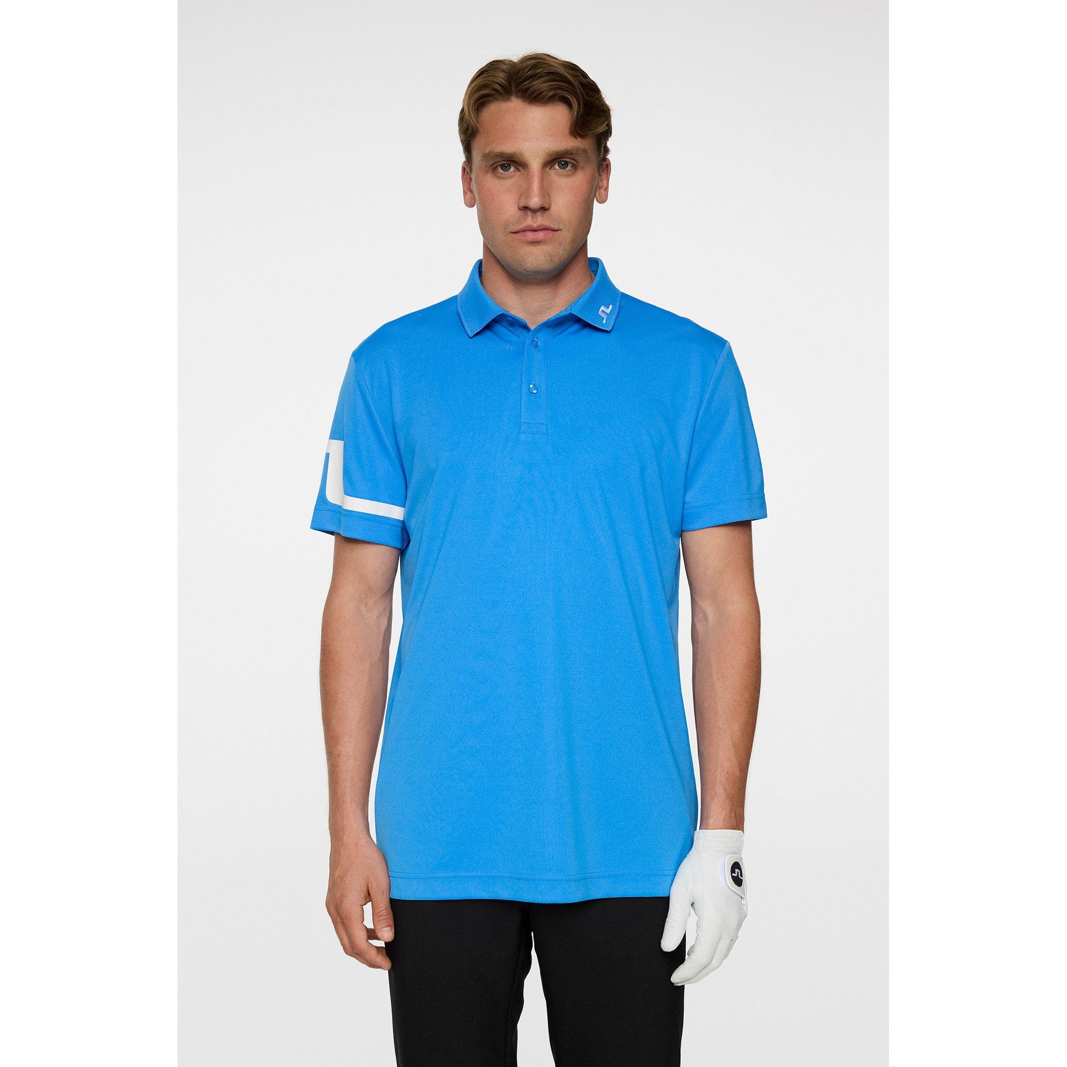 Sonic Blue - J Lindeberg Golf - Men's Short Sleeve Performance Polo Shirt - 2