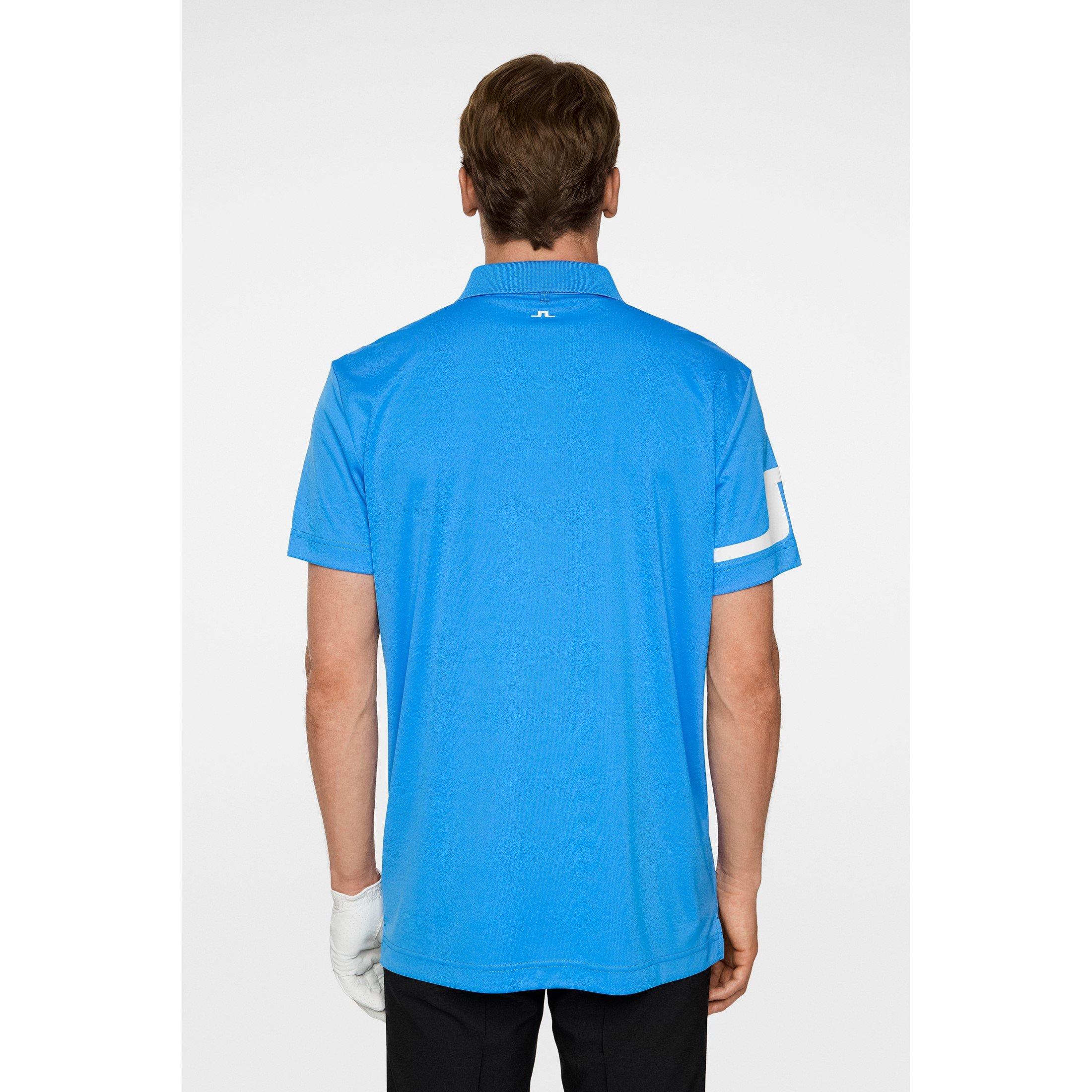 Sonic Blue - J Lindeberg Golf - Men's Short Sleeve Performance Polo Shirt - 3