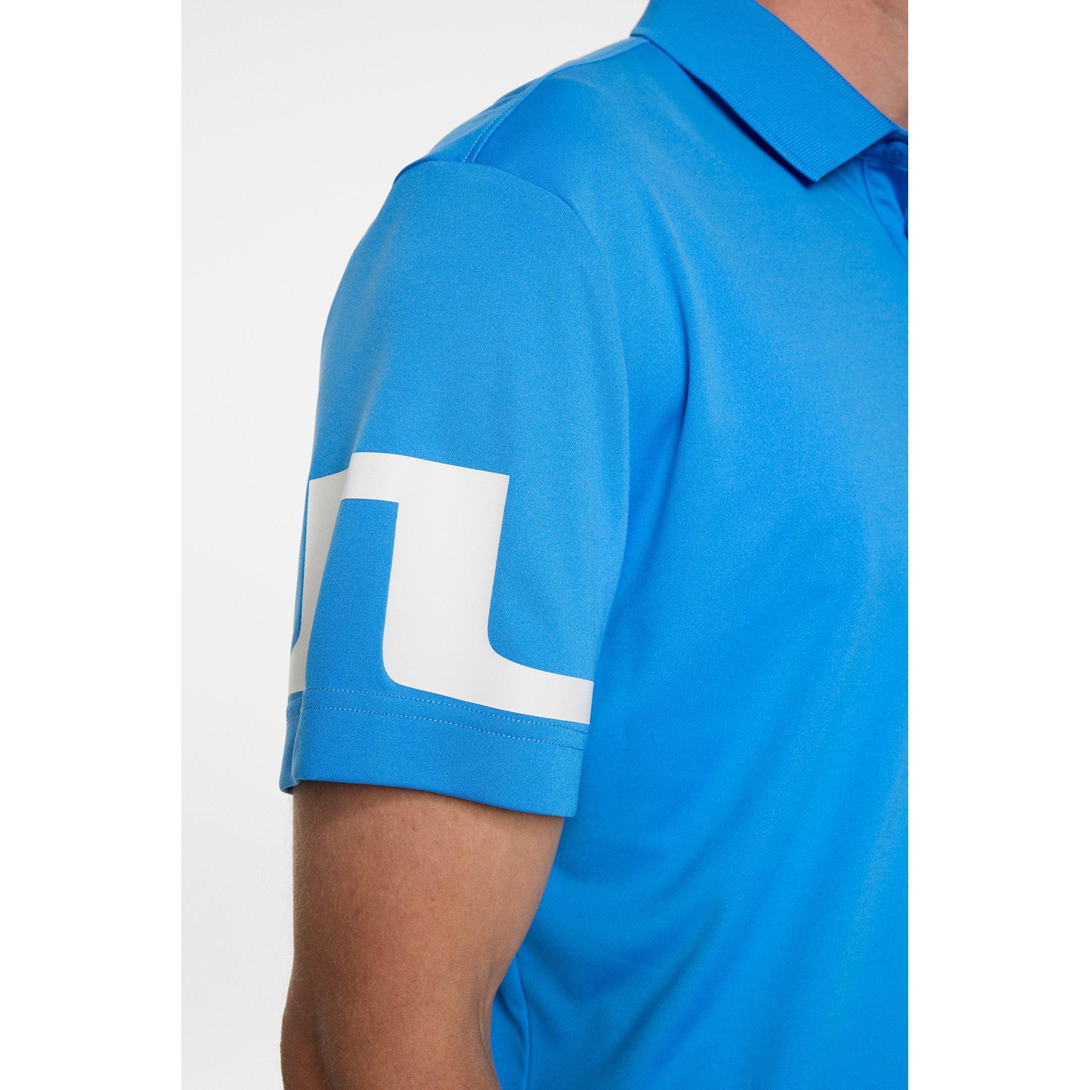 Sonic Blue - J Lindeberg Golf - Men's Short Sleeve Performance Polo Shirt - 6