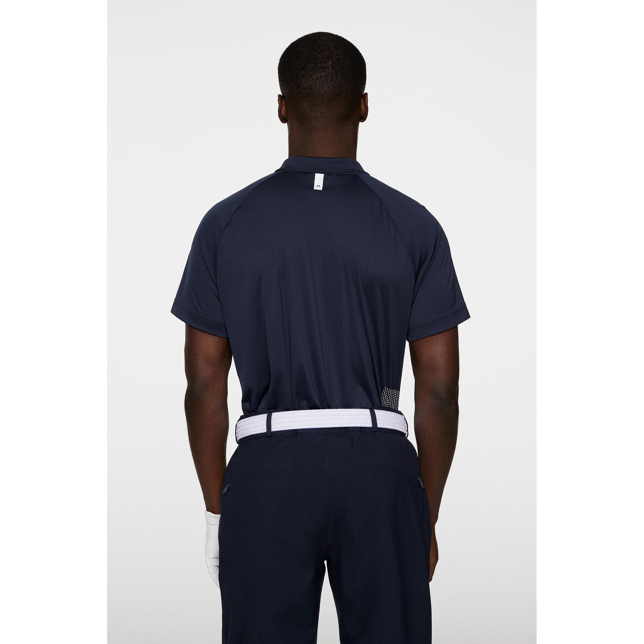 JL Navy - J Lindeberg Golf - Men's Sola Short-Sleeve Performance Polo Shirt - 4