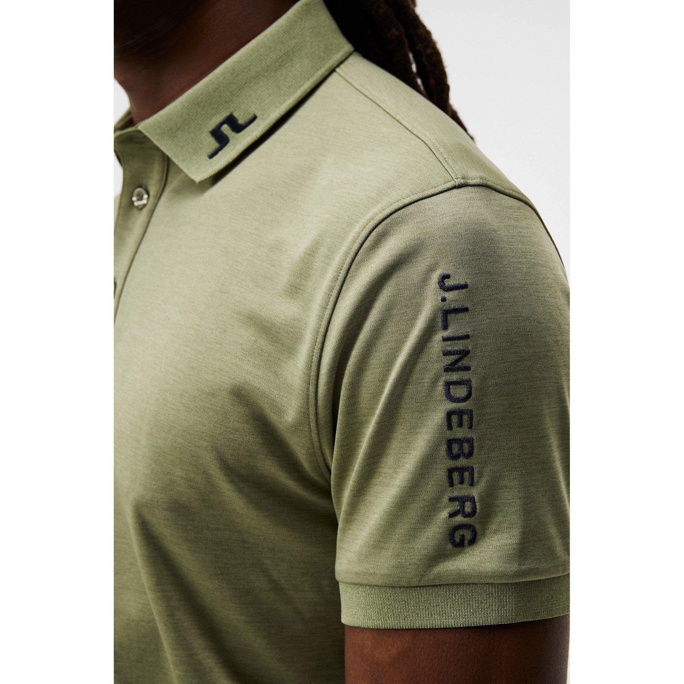 Ölgrün Mel - J Lindeberg Golf - Men's Junior Tour Tech Short-Sleeve Performance Polo Shirt - 6