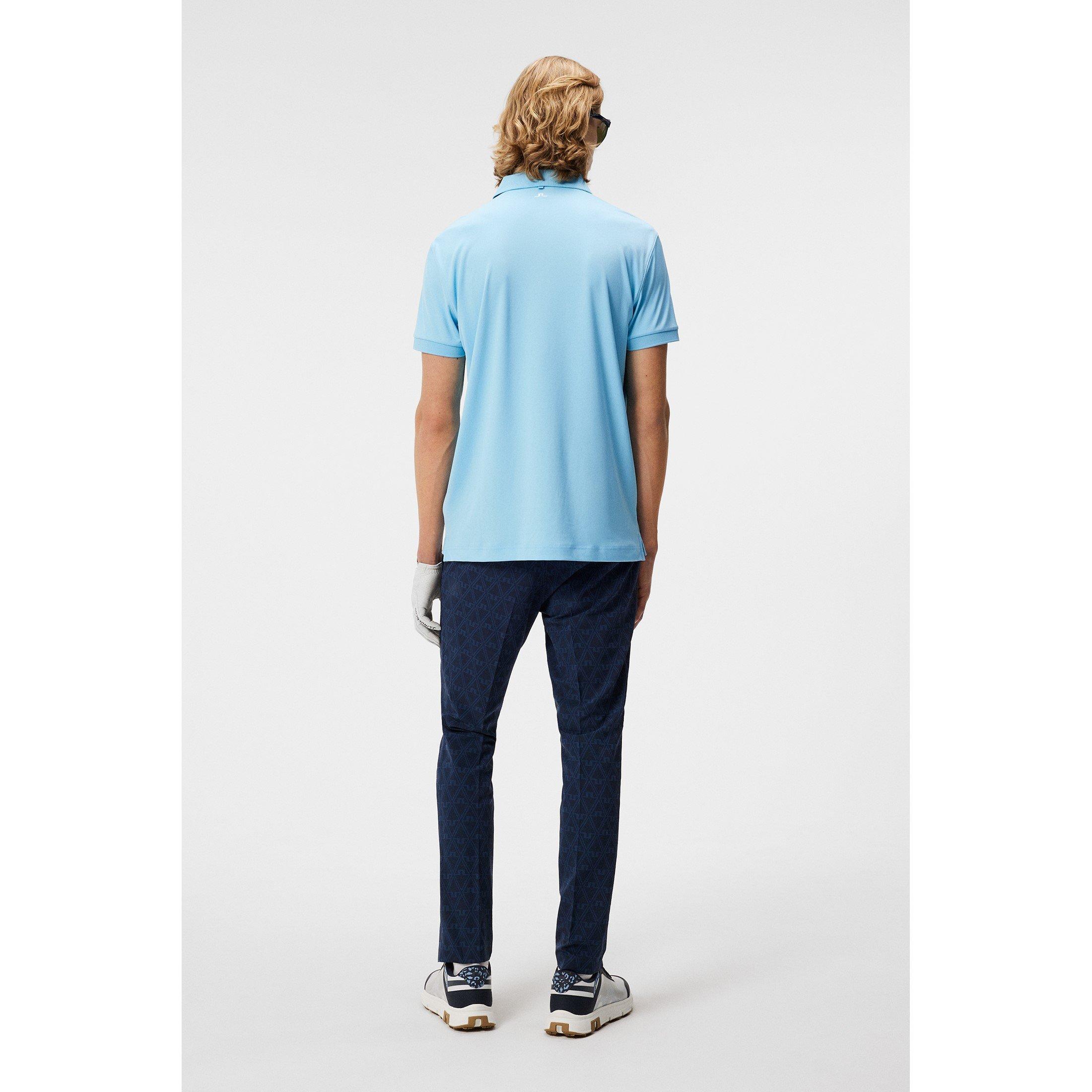 Baltic Sea/Whte - J Lindeberg Golf - Junior Tour Tech Short-Sleeve Performance Polo Shirt - 3