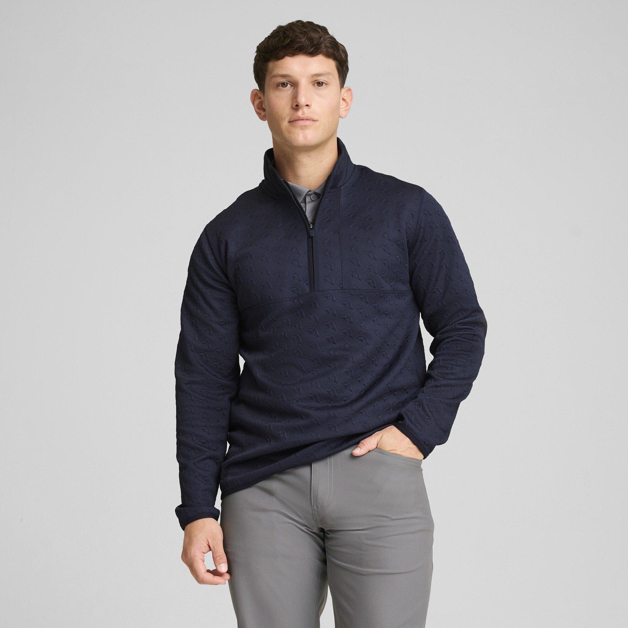 Tiefes Marineblau - Puma - Men's Jac 1/4 Zip Long Sleeve Performance Polo Shirt - 3