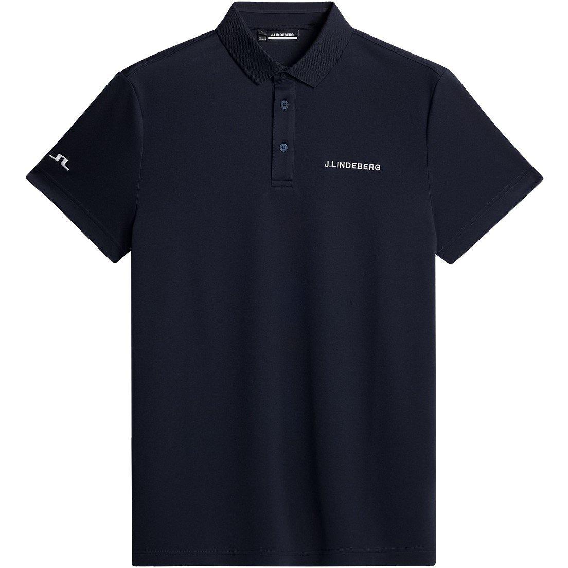 Marineblau - J Lindeberg Golf - Men's JLG Bridge Short-Sleeve Performance Polo Shirt - 1
