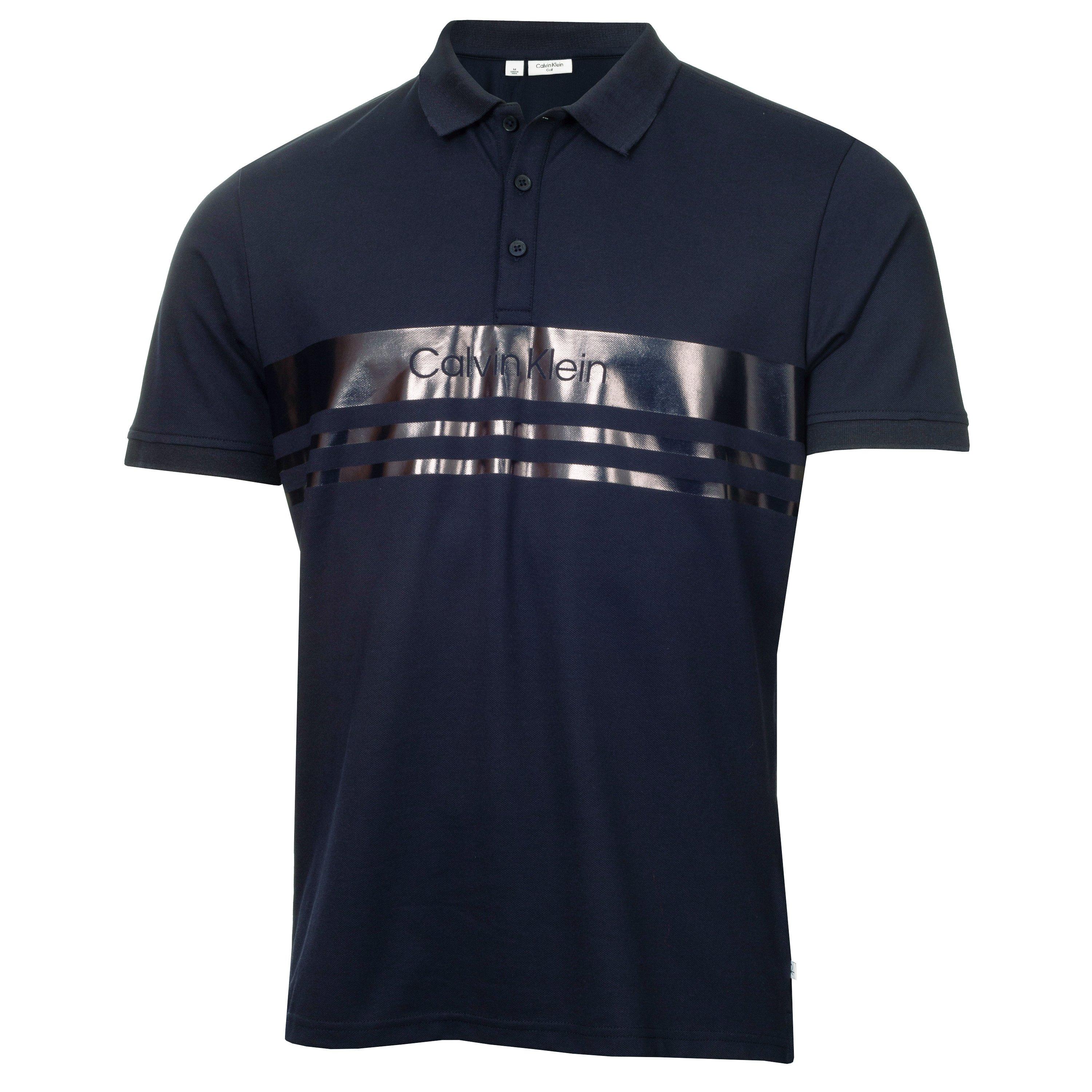 Calvin Klein Golf Men's Short Sleeve Performance Polo Shirt - Navy - Medium