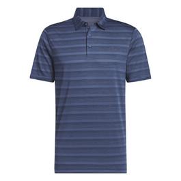 adidas Two Colour Striped Polo Shirt Mens