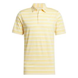 adidas Two Colour Striped Polo Shirt Mens