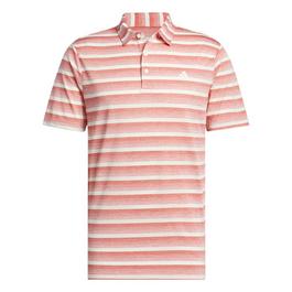 adidas Two-Colour Striped Polo Shirt Mens