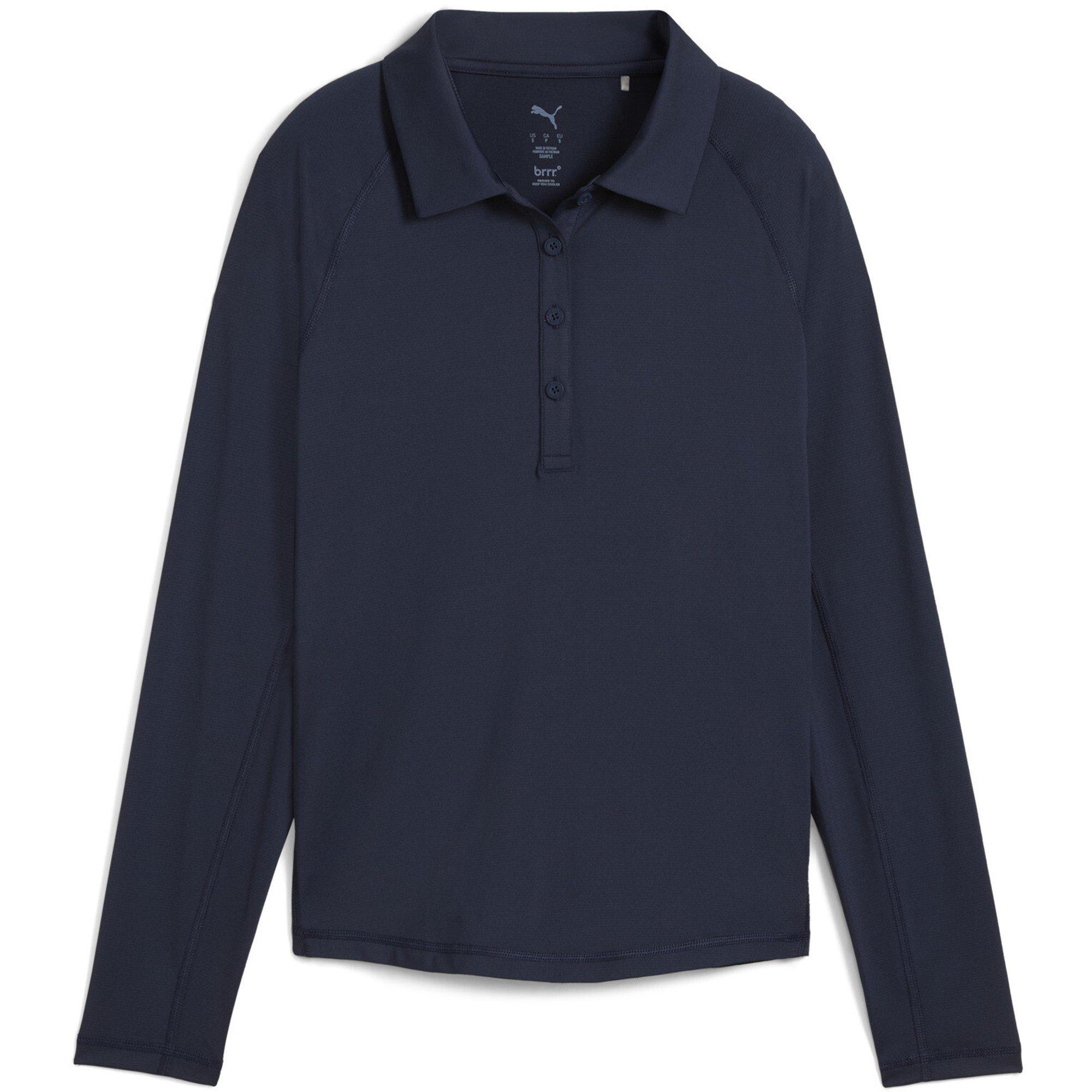 Navy Blazer - Puma - Women's You-V Long Sleeve Performance Polo Shirt - 1