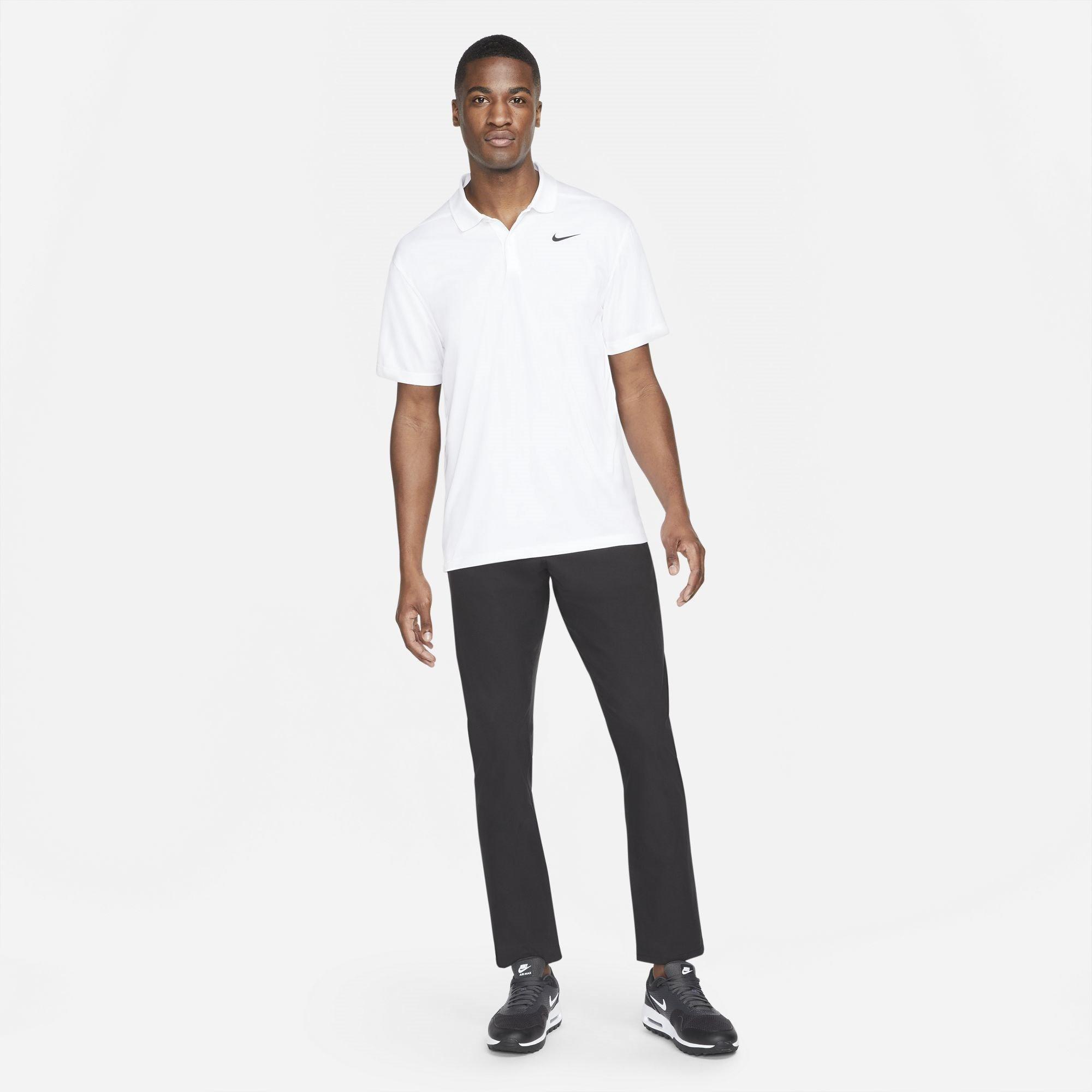 Wit/Zwart - Nike - Dri-FIT Victory Golf Polo Shirt Mens - 4