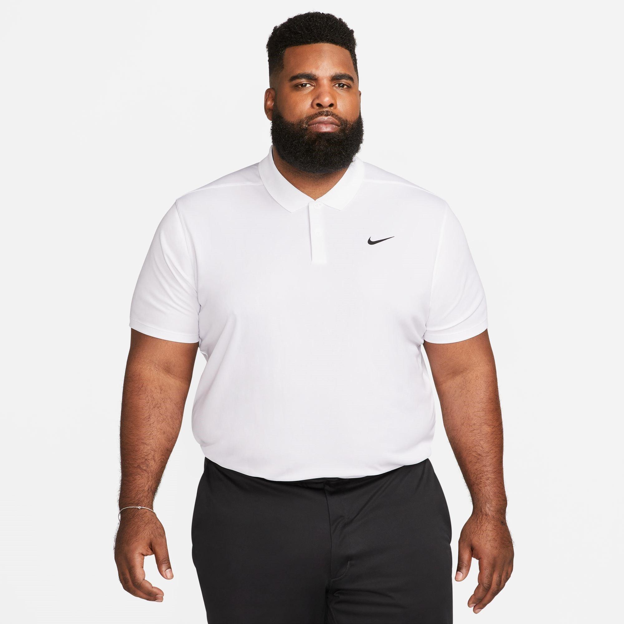 Wit/Zwart - Nike - Dri-FIT Victory Golf Polo Shirt Mens - 5