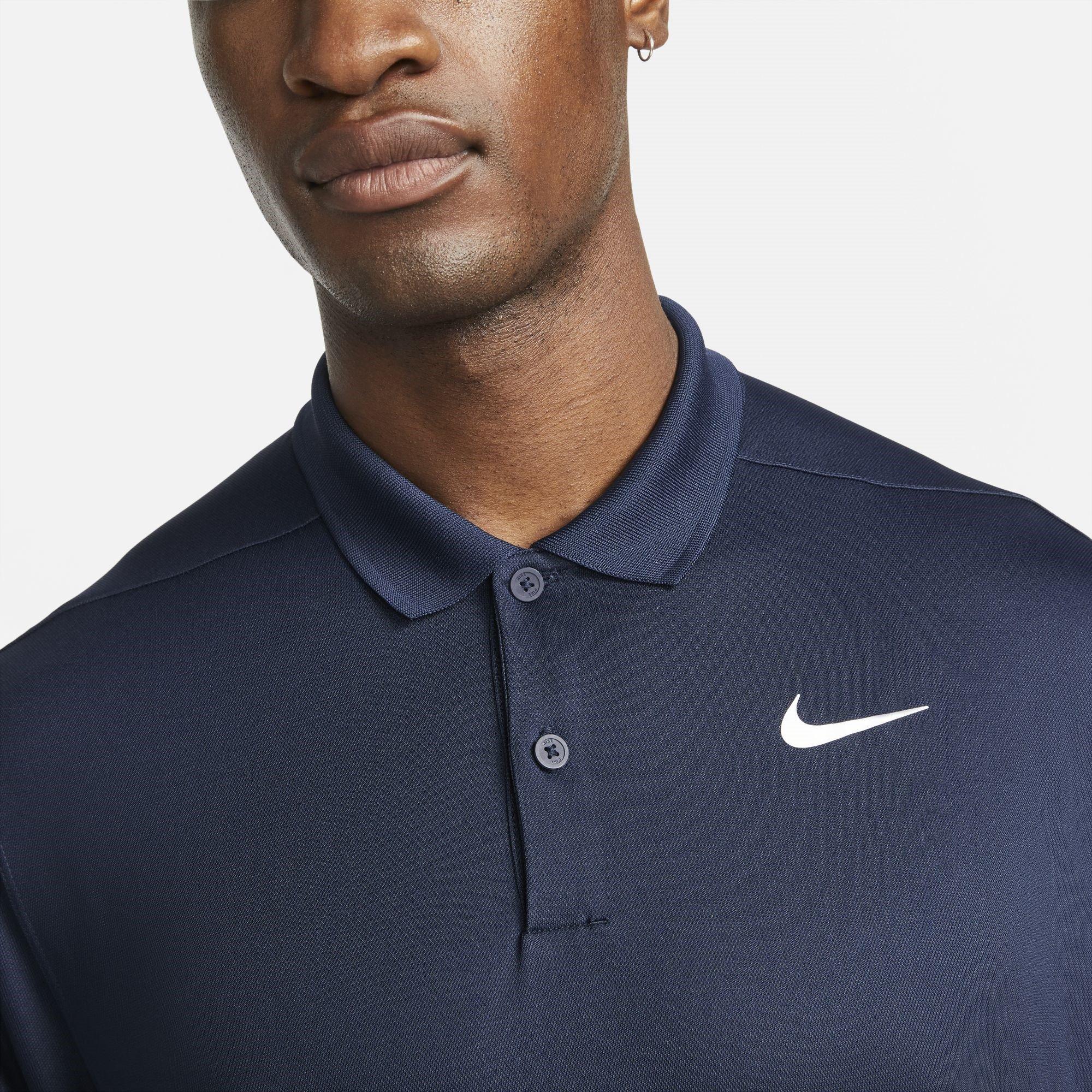 Navy/White - Nike - Dri-FIT Victory Golf Polo Shirt Mens - 3