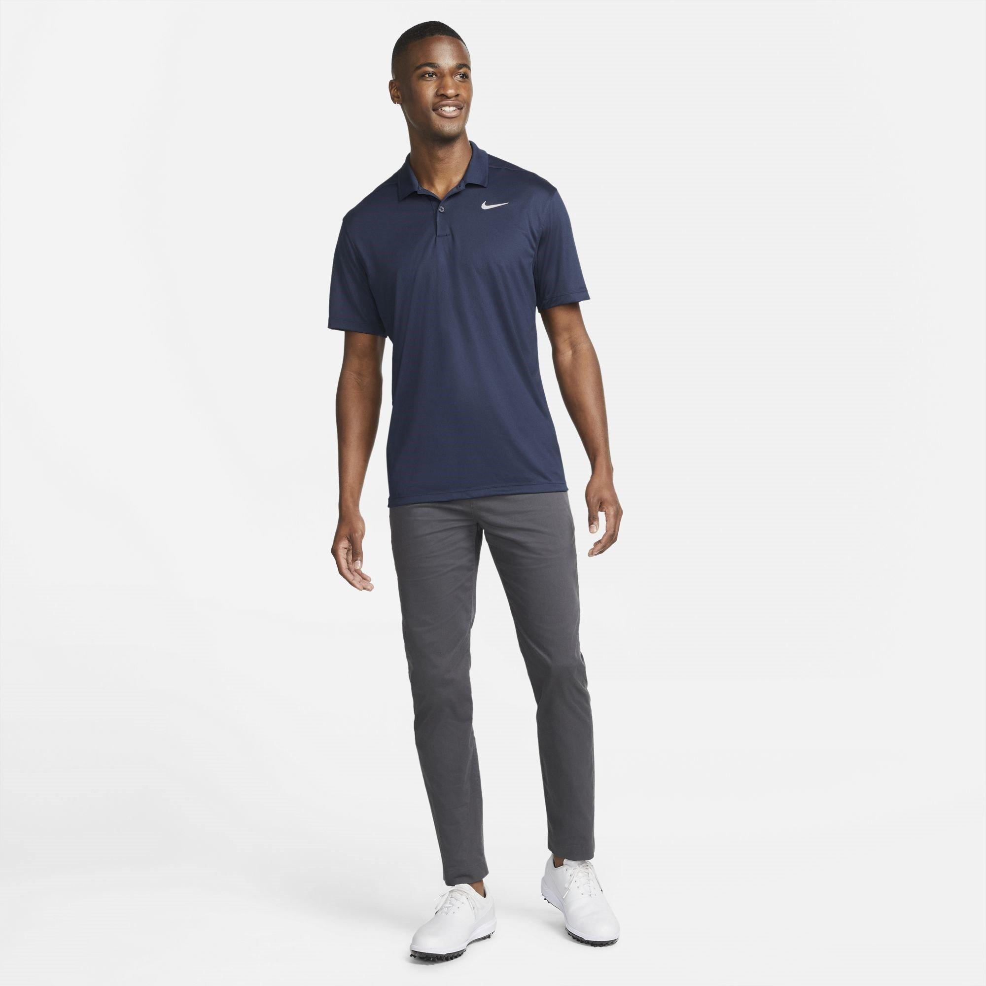 Navy/White - Nike - Dri-FIT Victory Golf Polo Shirt Mens - 4