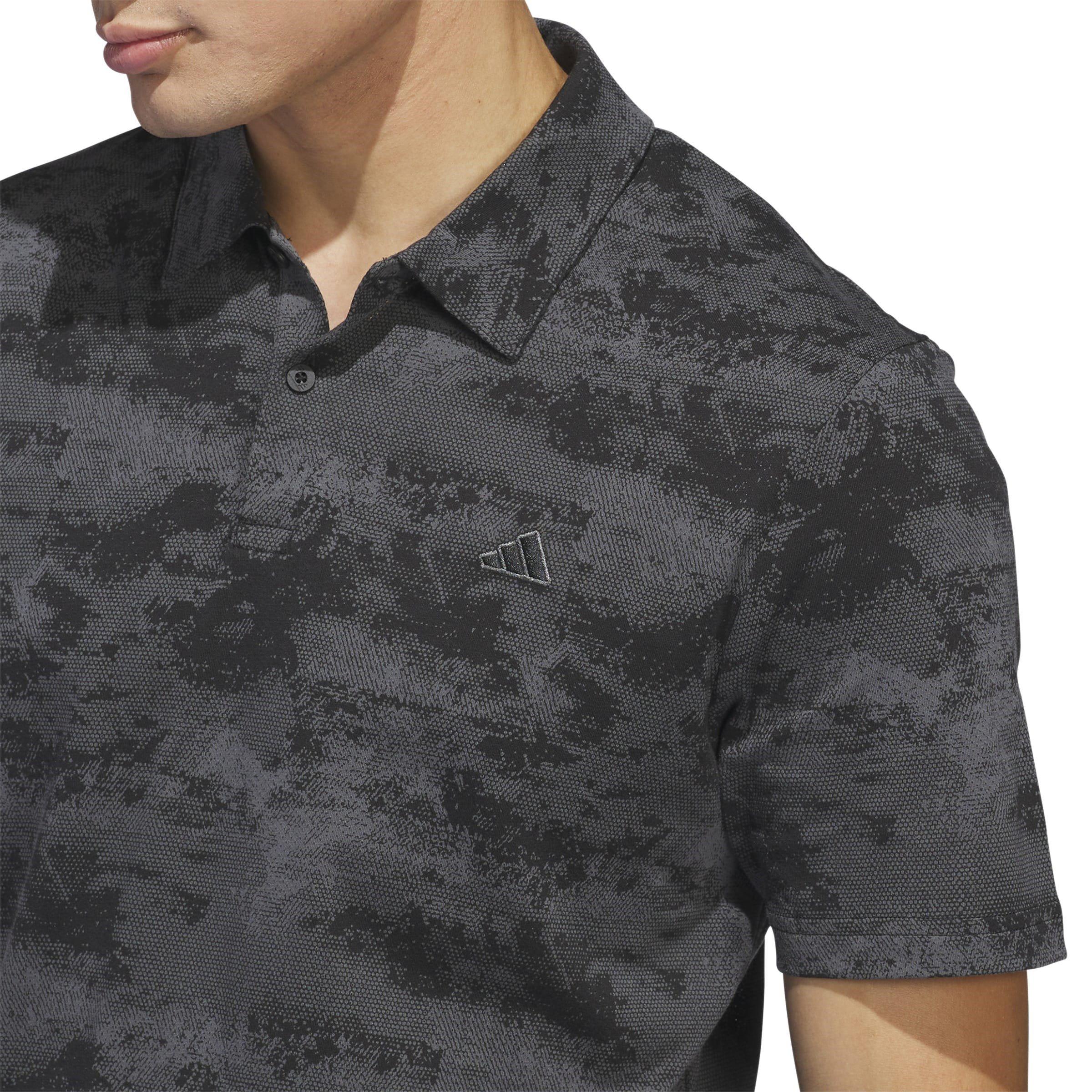 Black - adidas - Go-To Printed Mesh Polo Shirt Mens - 5