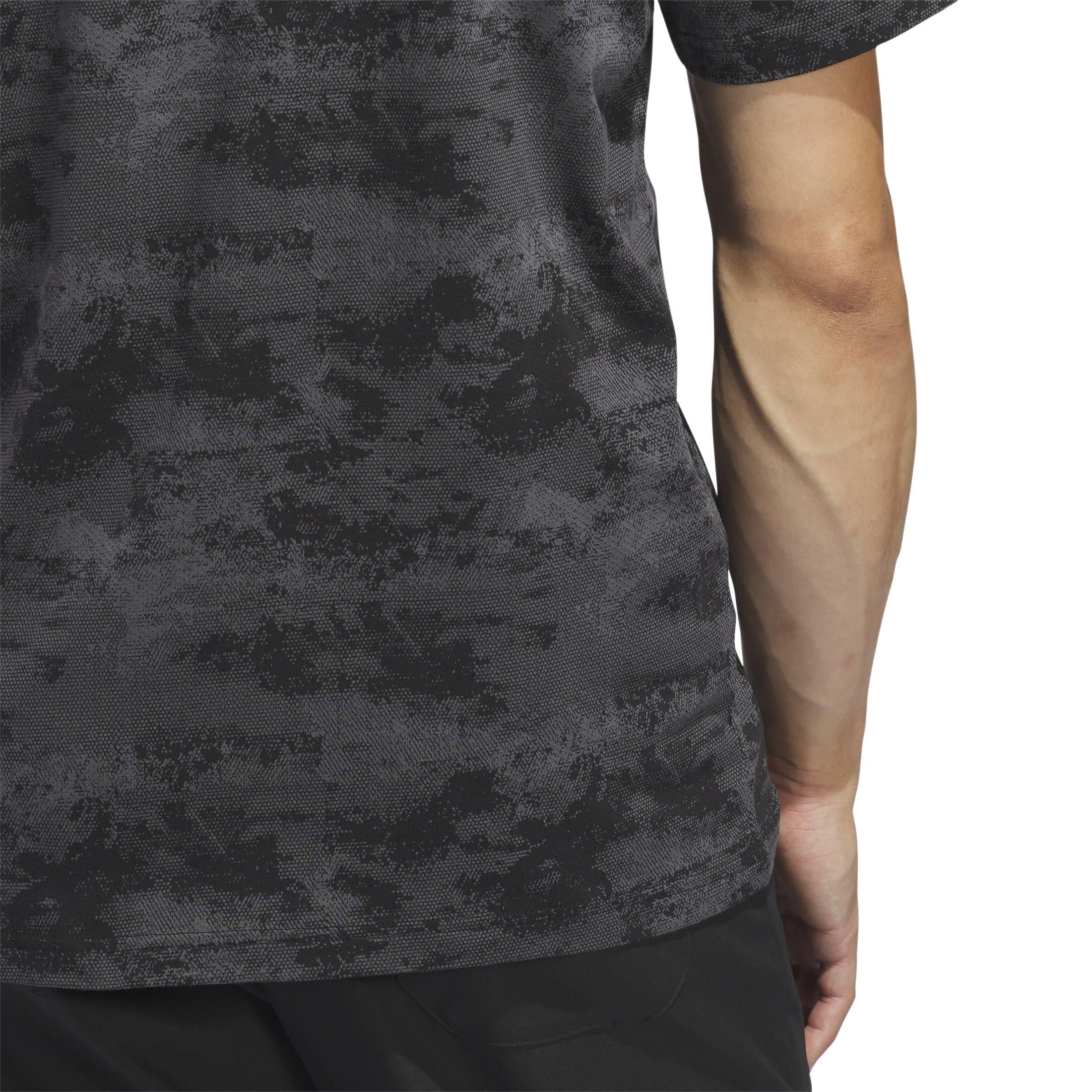 Black - adidas - Go-To Printed Mesh Polo Shirt Mens - 6