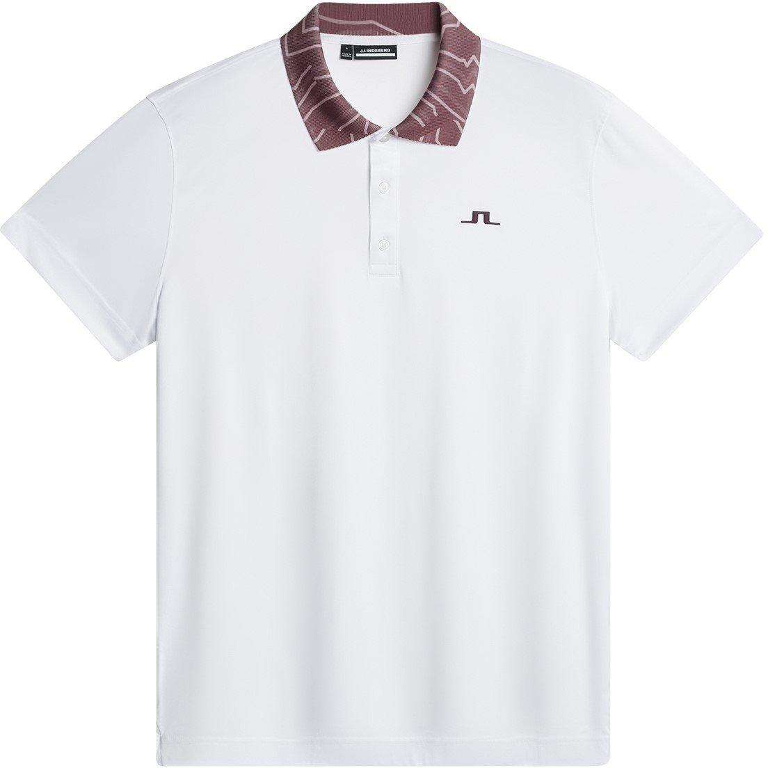 White - J Lindeberg Golf - Men's Short Sleeve Performance Polo Shirt - 1