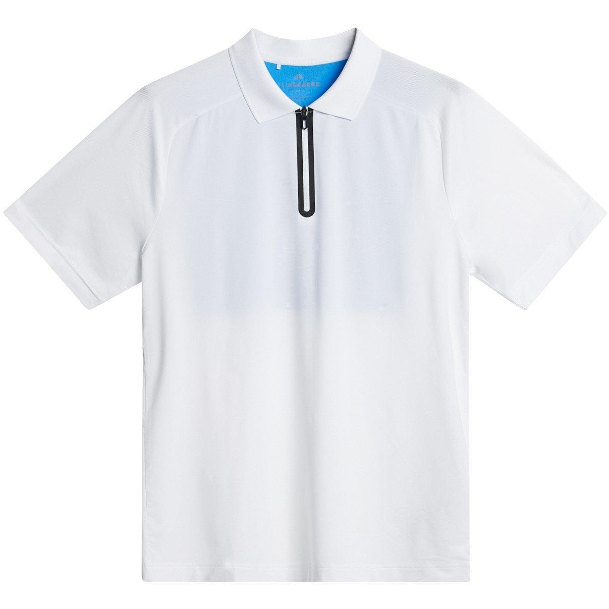 White - J Lindeberg Golf - Men's Short Sleeve Performance Polo Shirt - 1