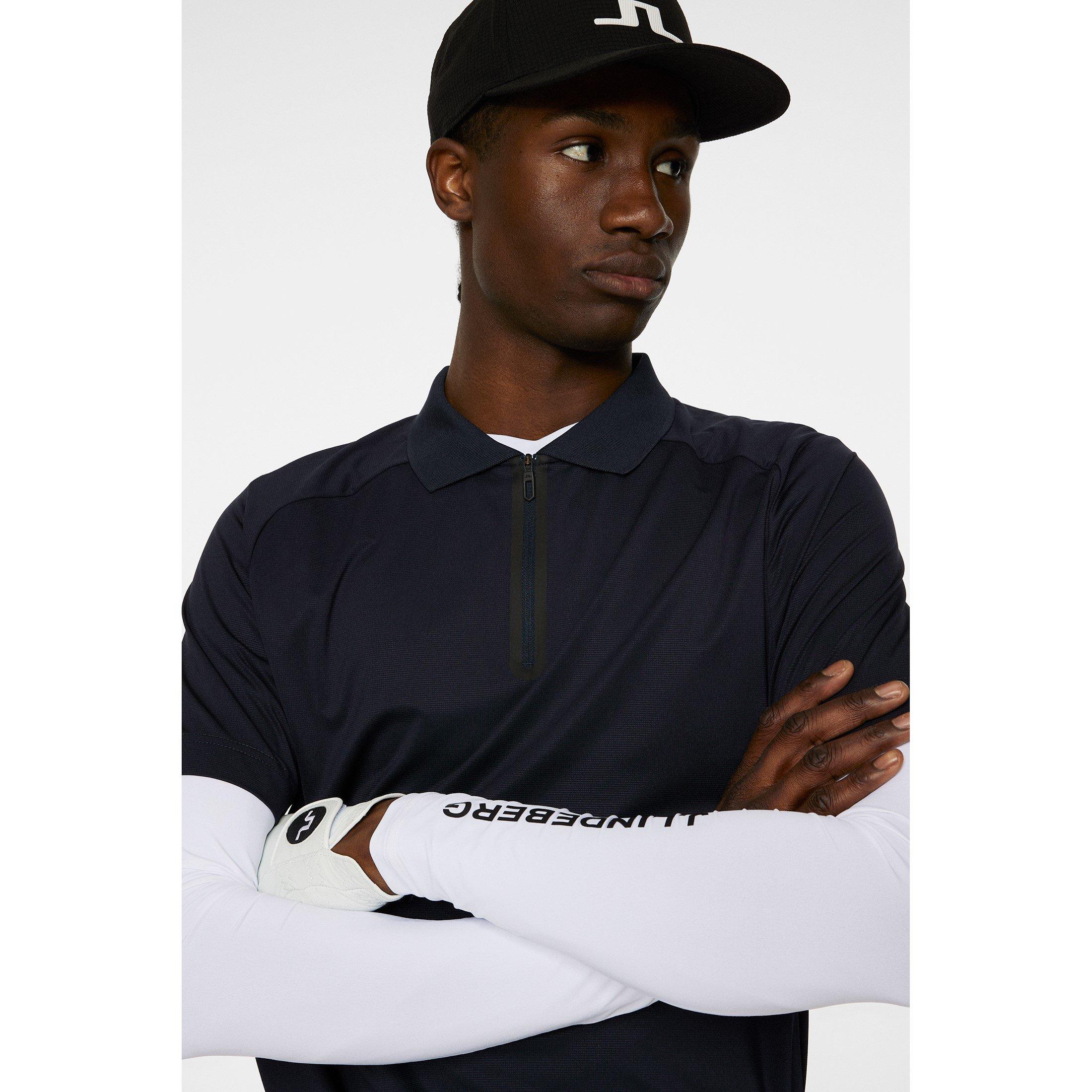 JL Navy - J Lindeberg Golf - Men's Short Sleeve Performance Polo Shirt - 5