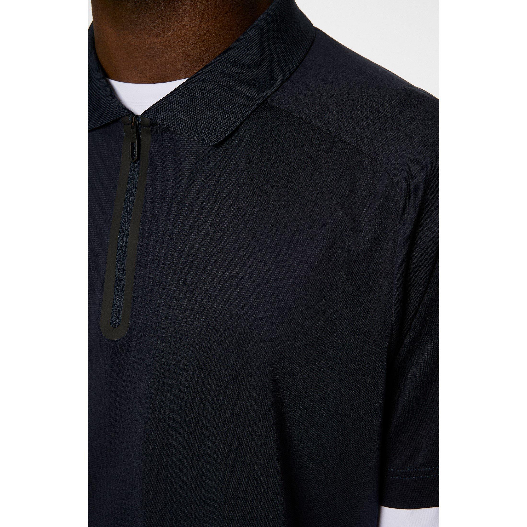 JL Navy - J Lindeberg Golf - Men's Short Sleeve Performance Polo Shirt - 6