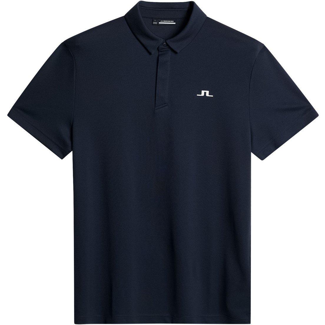JL Navy - J Lindeberg Golf - Men's Short Sleeve Performance Polo Shirt - 1