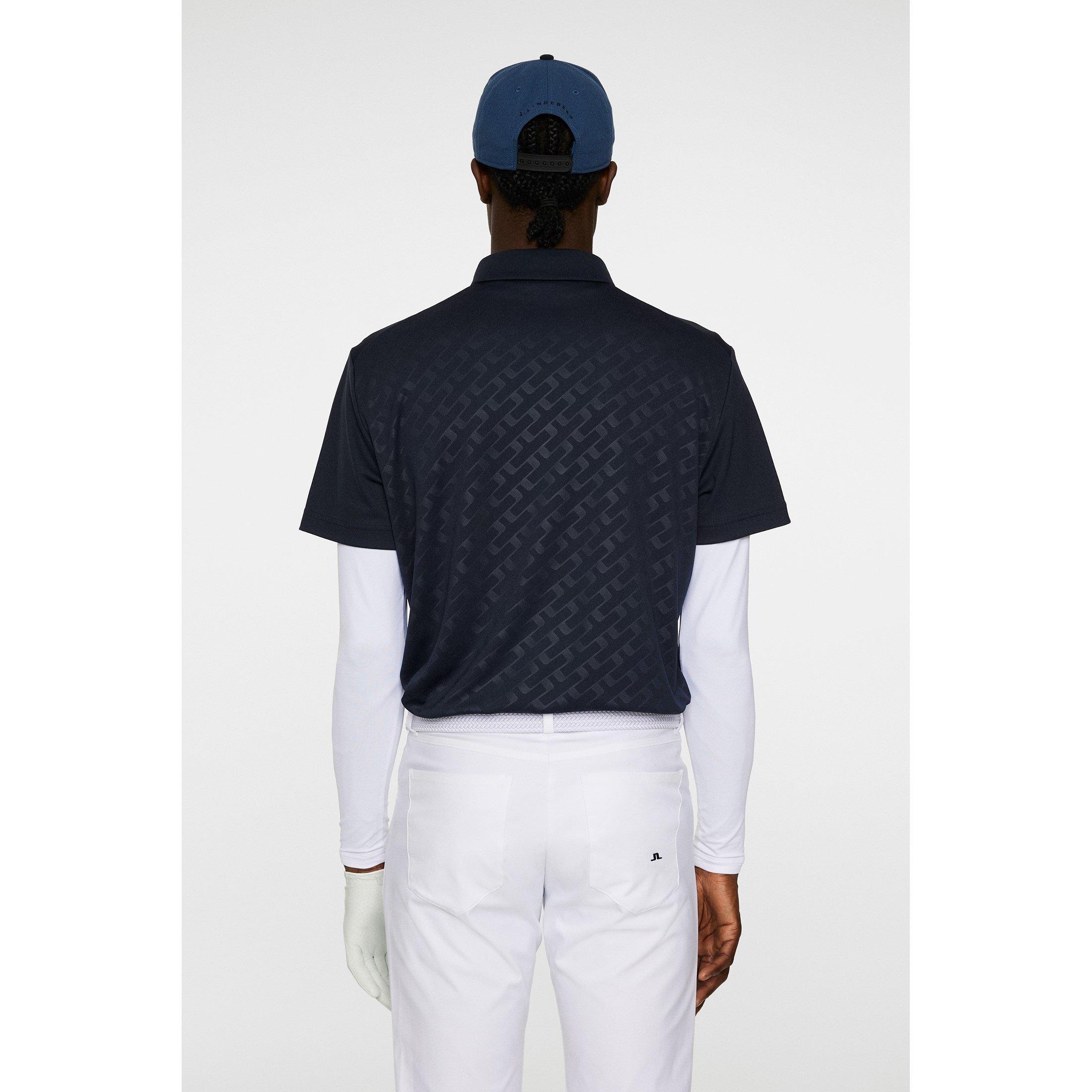 JL Navy - J Lindeberg Golf - Men's Short Sleeve Performance Polo Shirt - 4