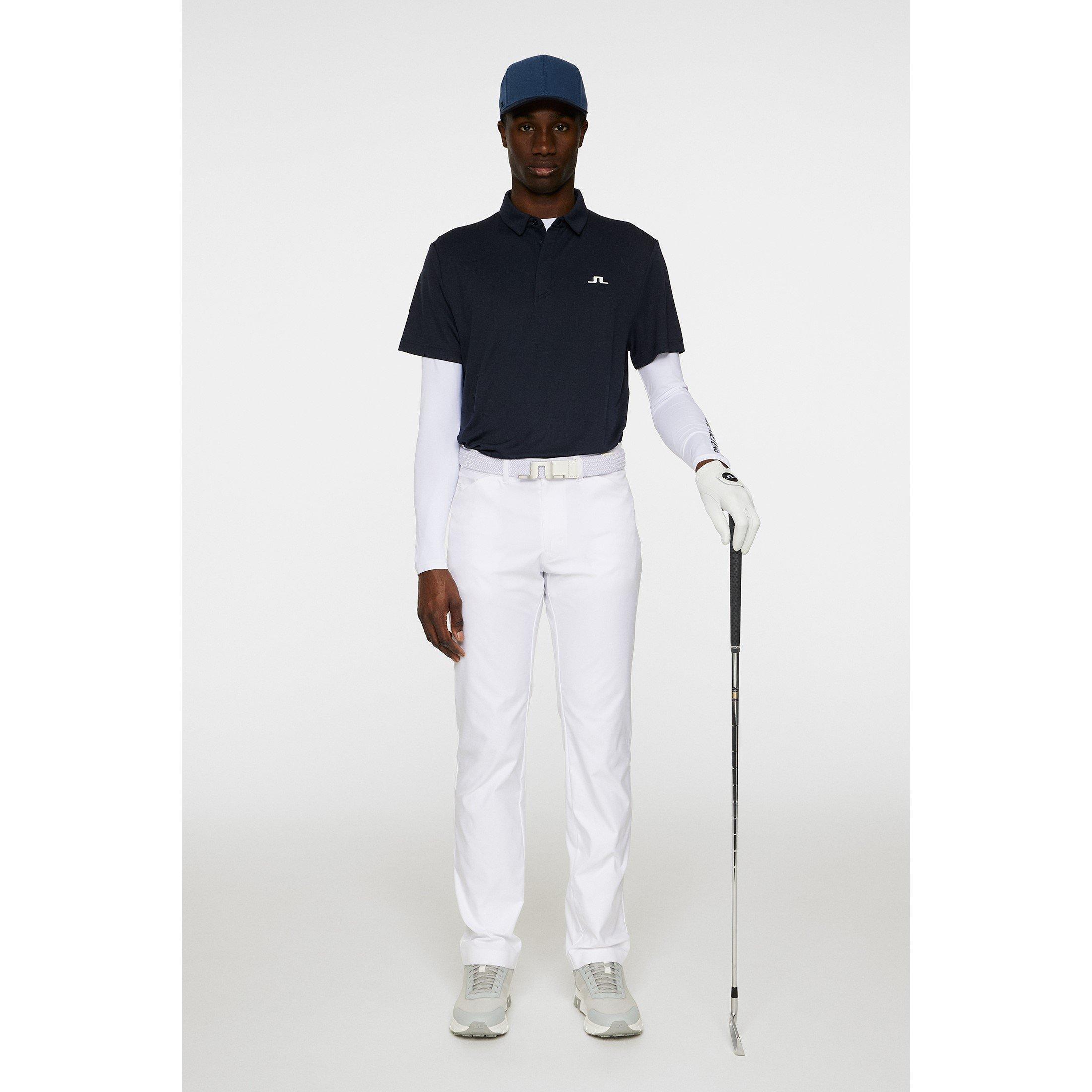JL Navy - J Lindeberg Golf - Men's Short Sleeve Performance Polo Shirt - 5