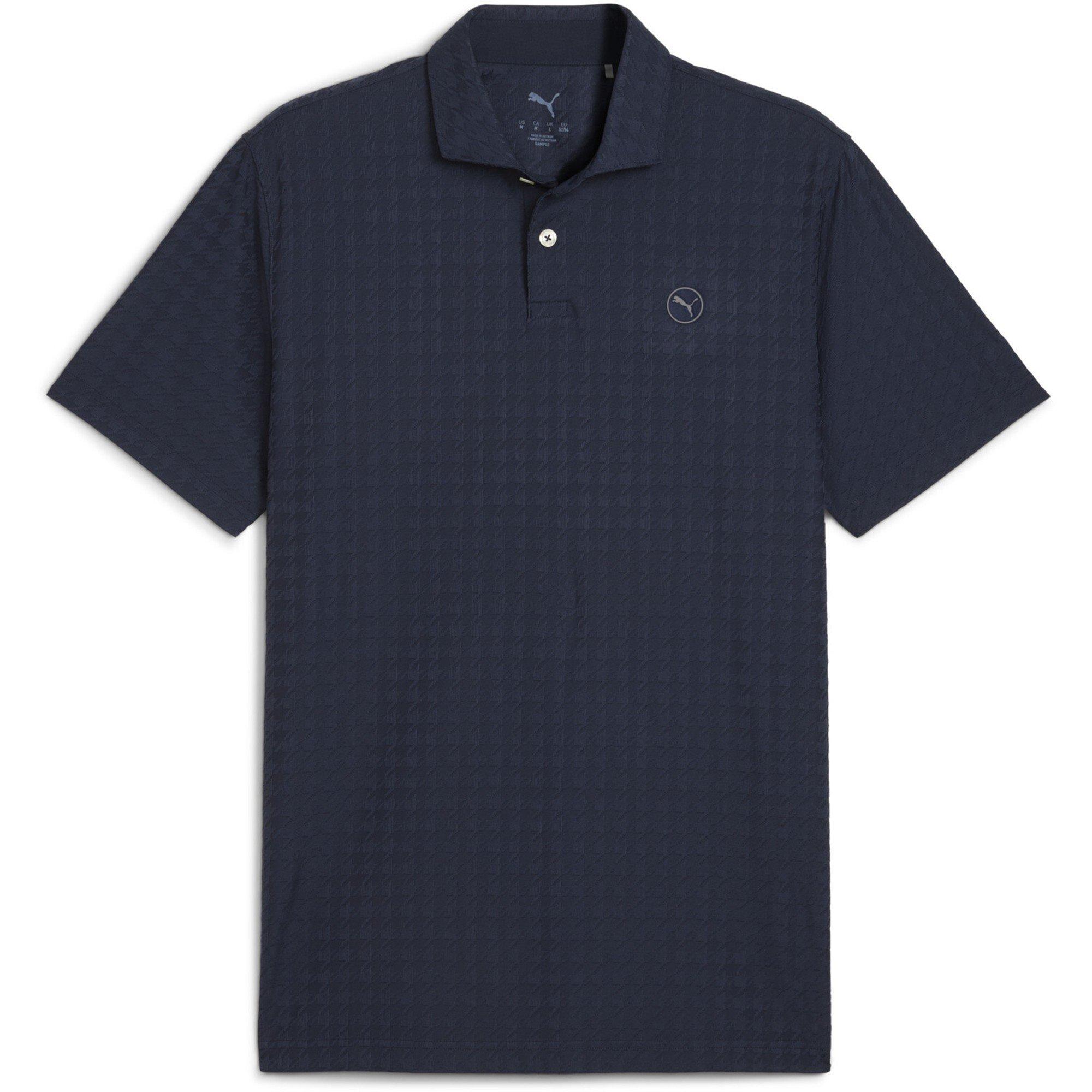 Puma Men's Mattr Houndstooth Short Sleeve Performance Polo Shirt