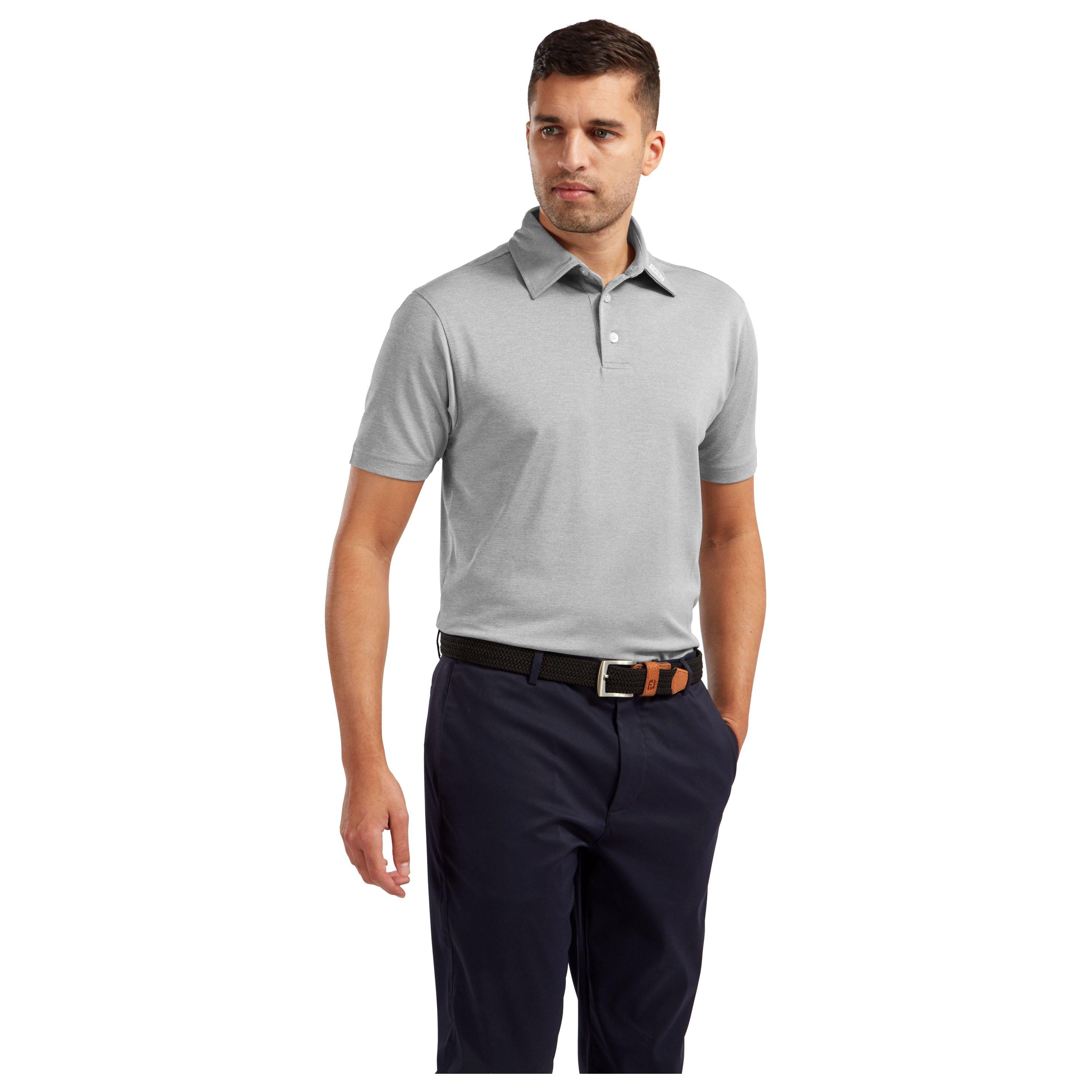 Grau - FootJoy - Footjoy Solid Polo Shirt Mens - 2