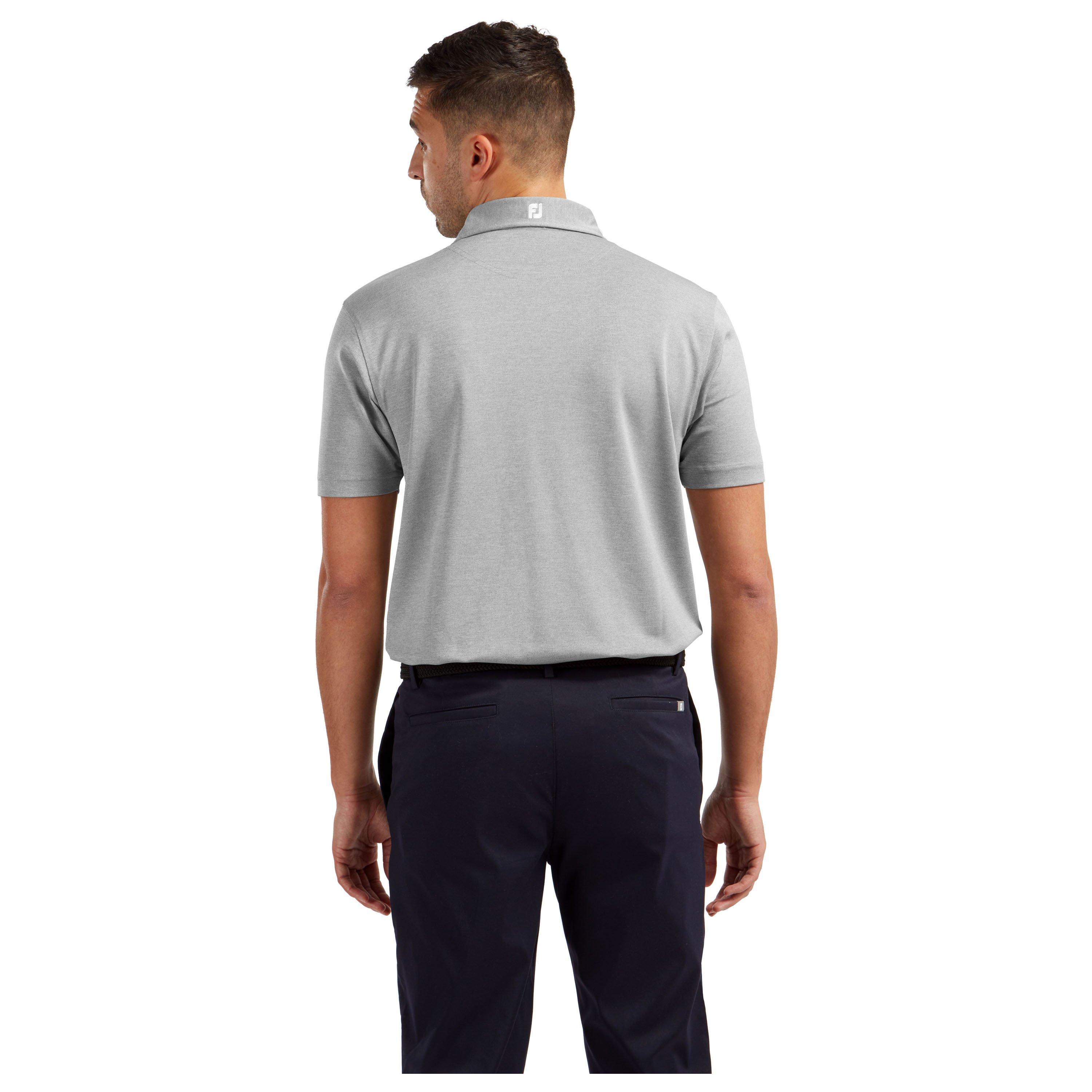 Grau - FootJoy - Footjoy Solid Polo Shirt Mens - 3