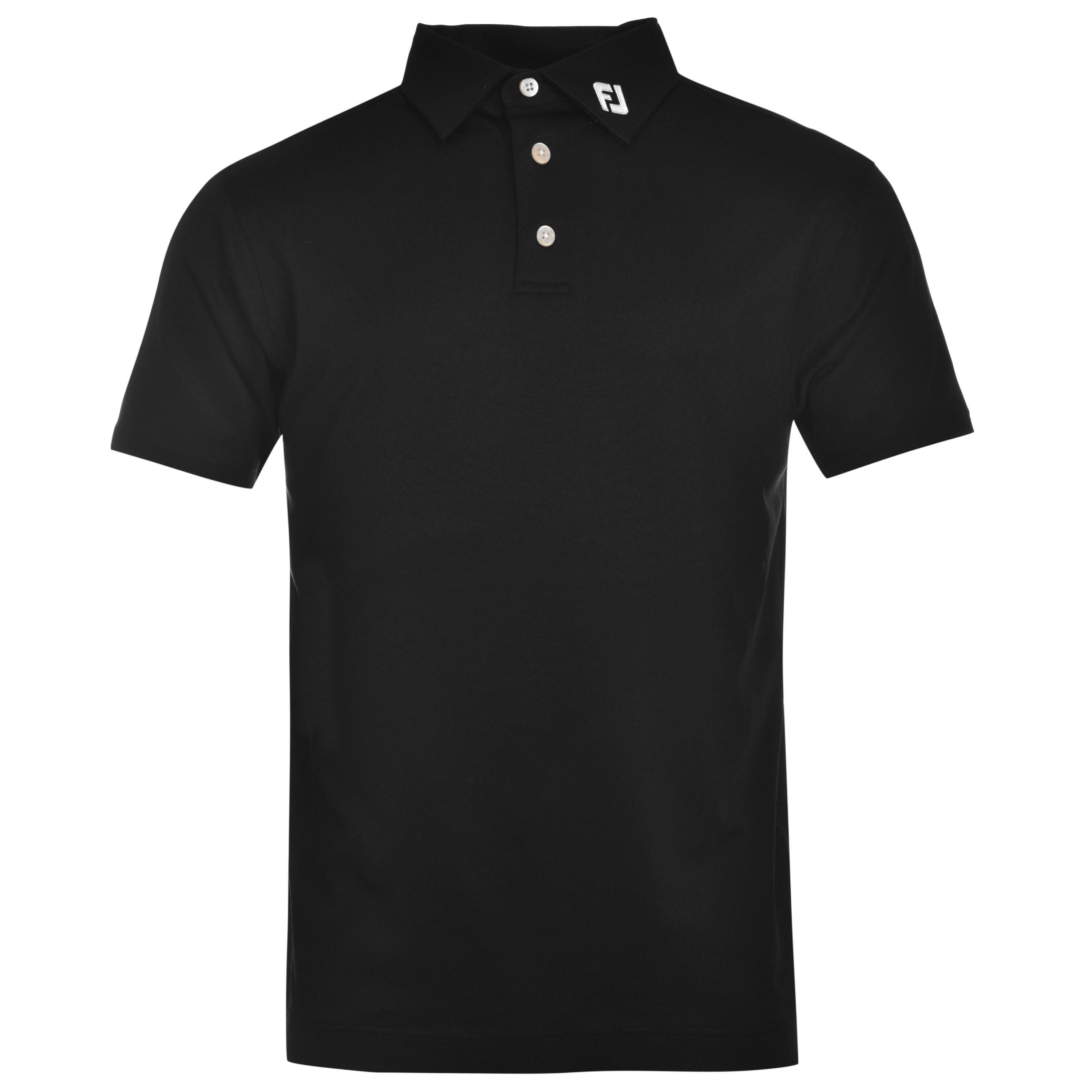 Black - FootJoy - Footjoy Solid Polo Shirt Mens - 1