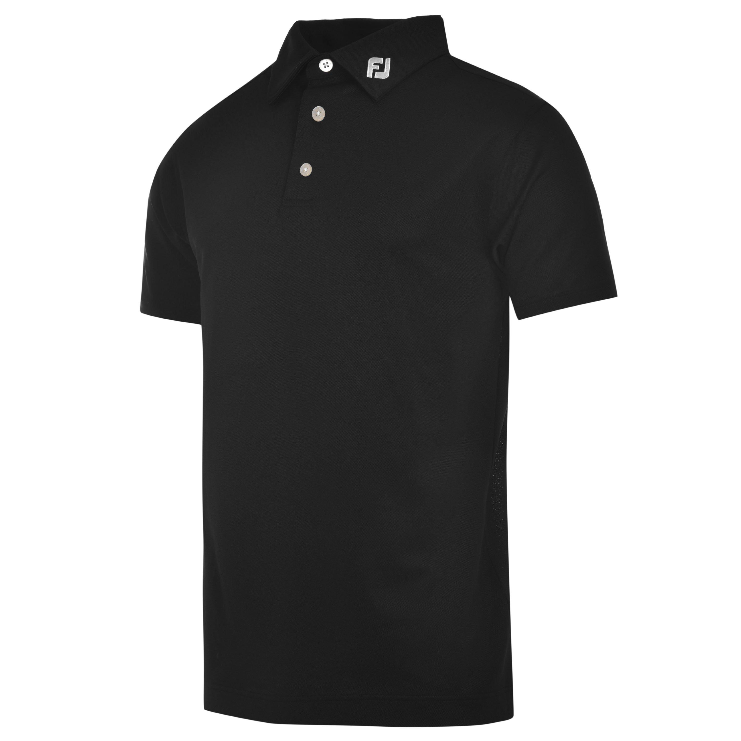 Black - FootJoy - Solid Polo Shirt Mens - 2