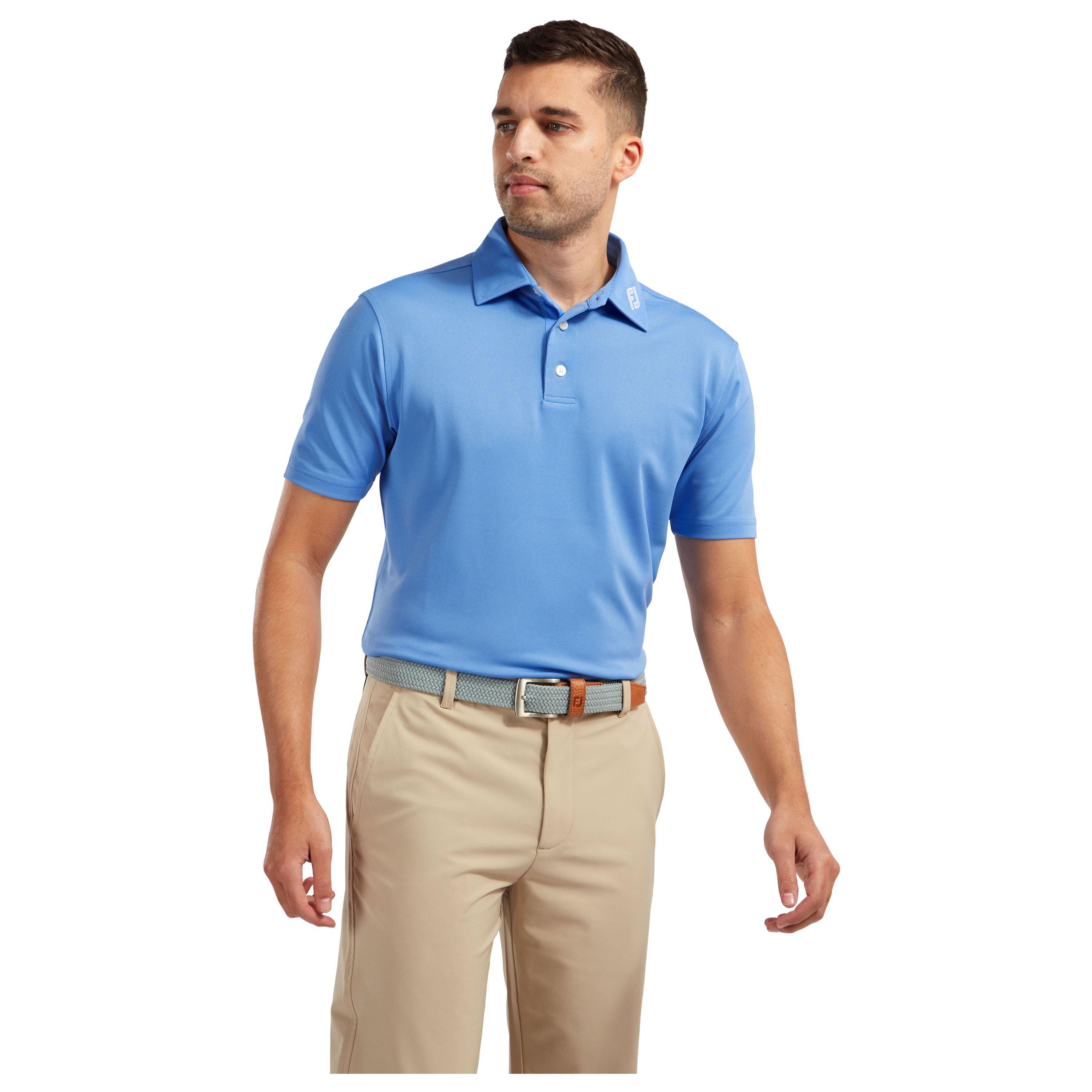 Hellblau - FootJoy - Footjoy Solid Polo Shirt Mens - 2